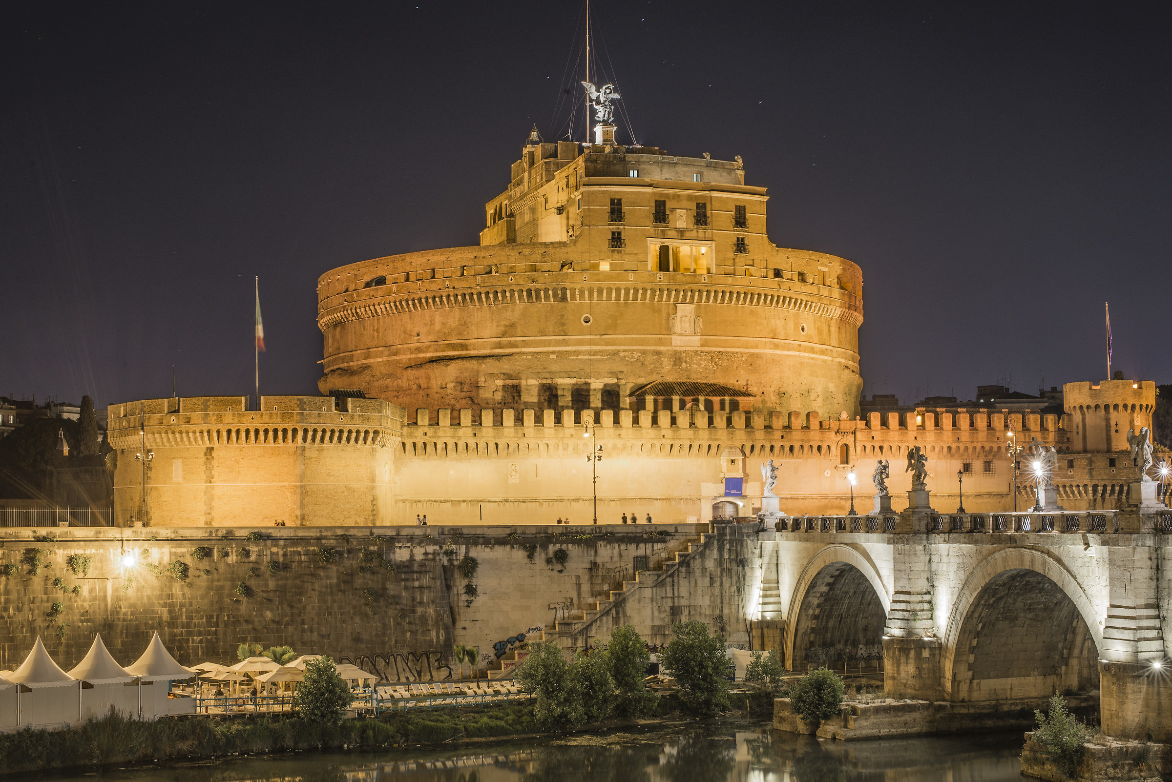 Castel Sant'Angelo in notturna avanzata