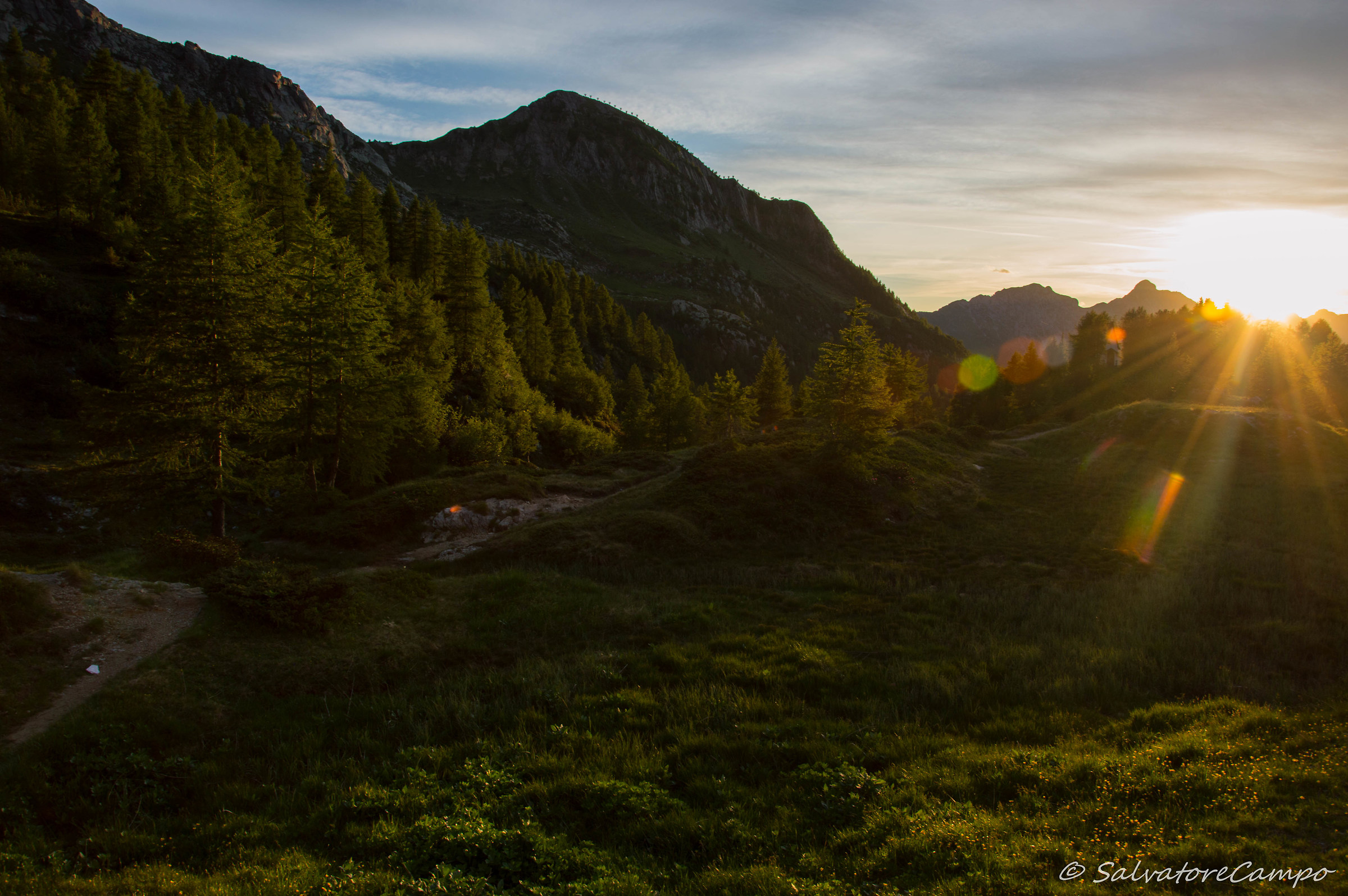 Sunset over Gemini Lakes - High Valbrembana