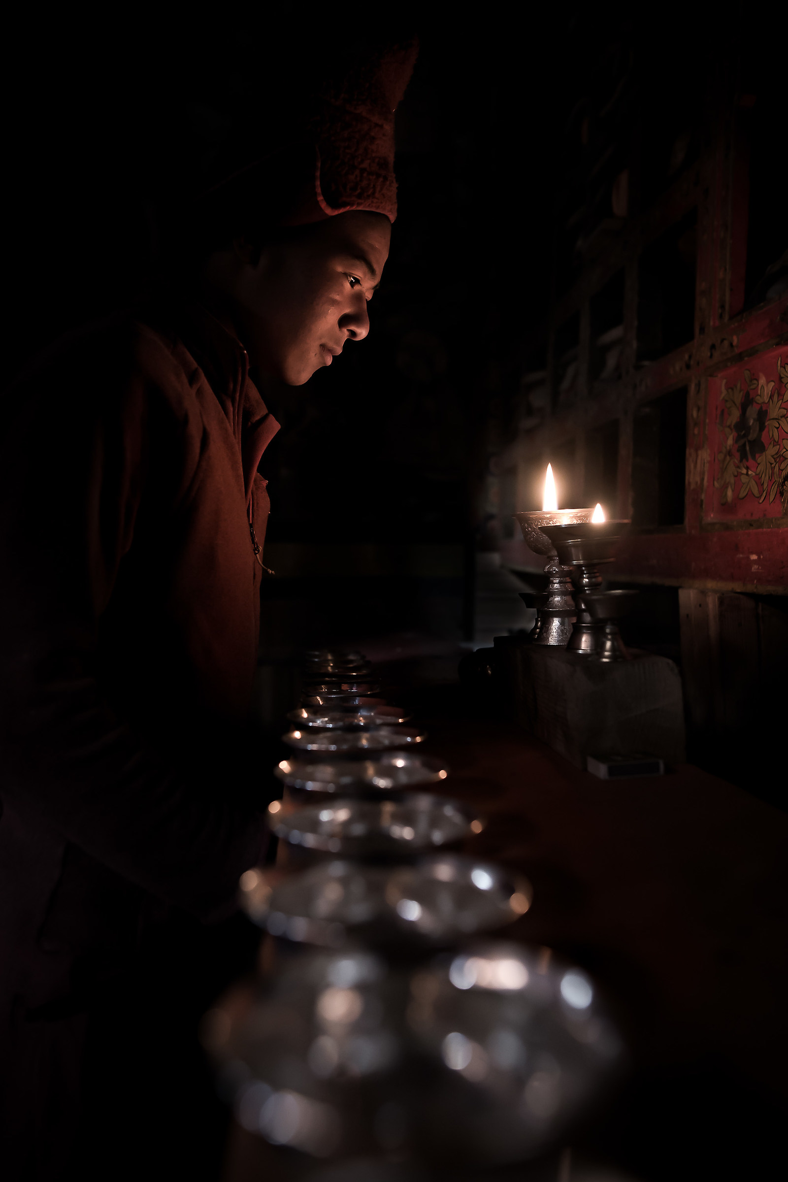 Candlelight Prayer in the Karsha Monastery
