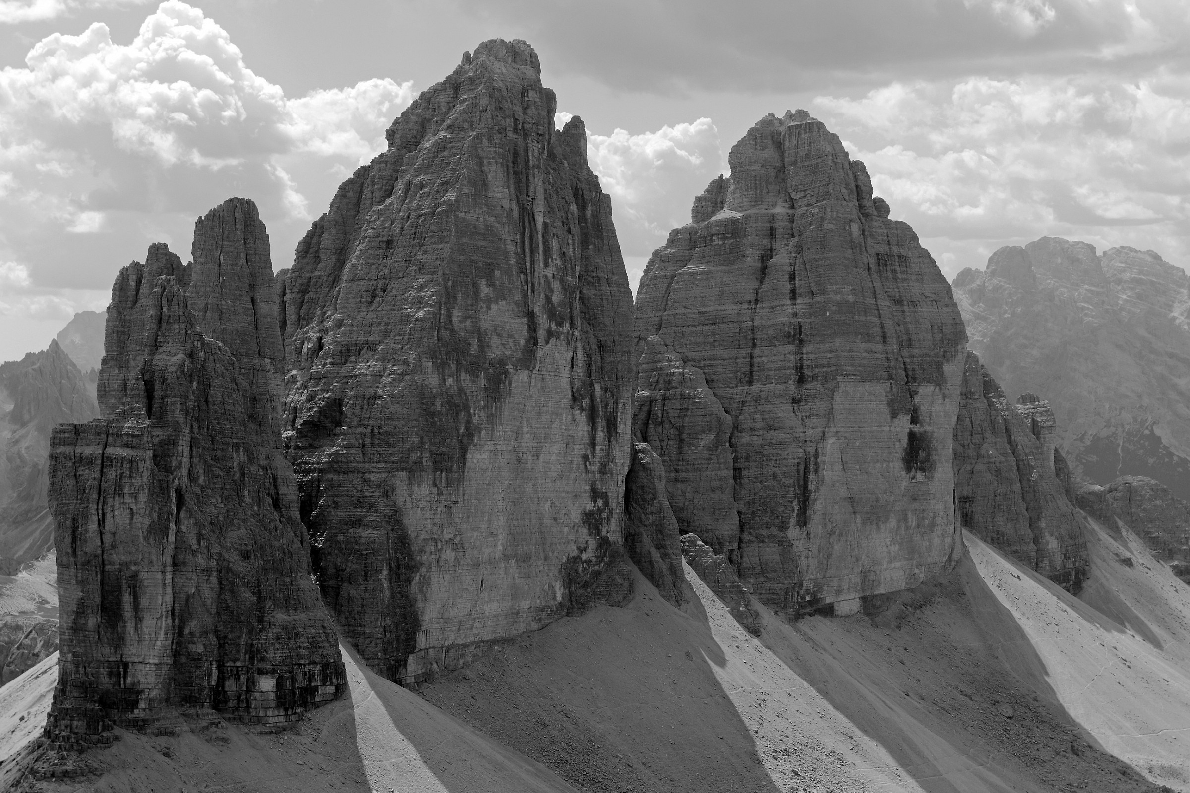 Three peaks from the mountain Paterno