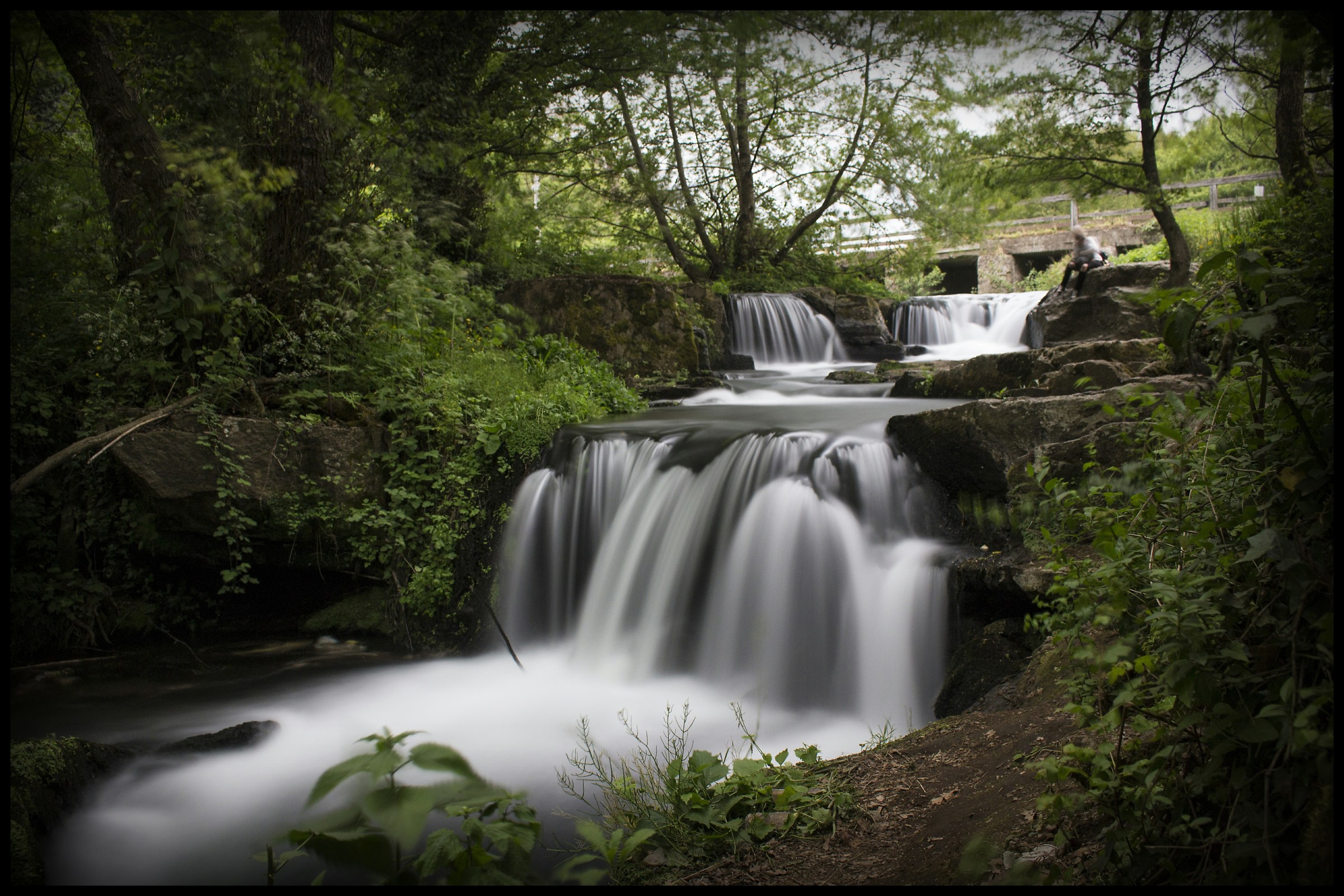 Ice creek waterfalls in the treja park