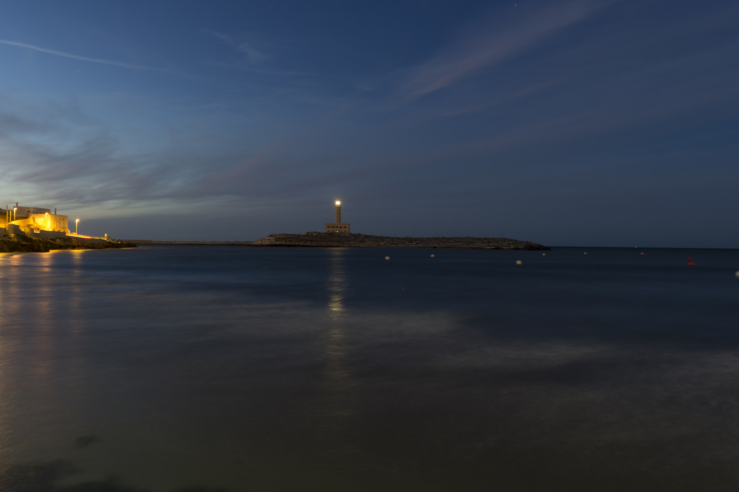 Il faro di Vieste al tramonto