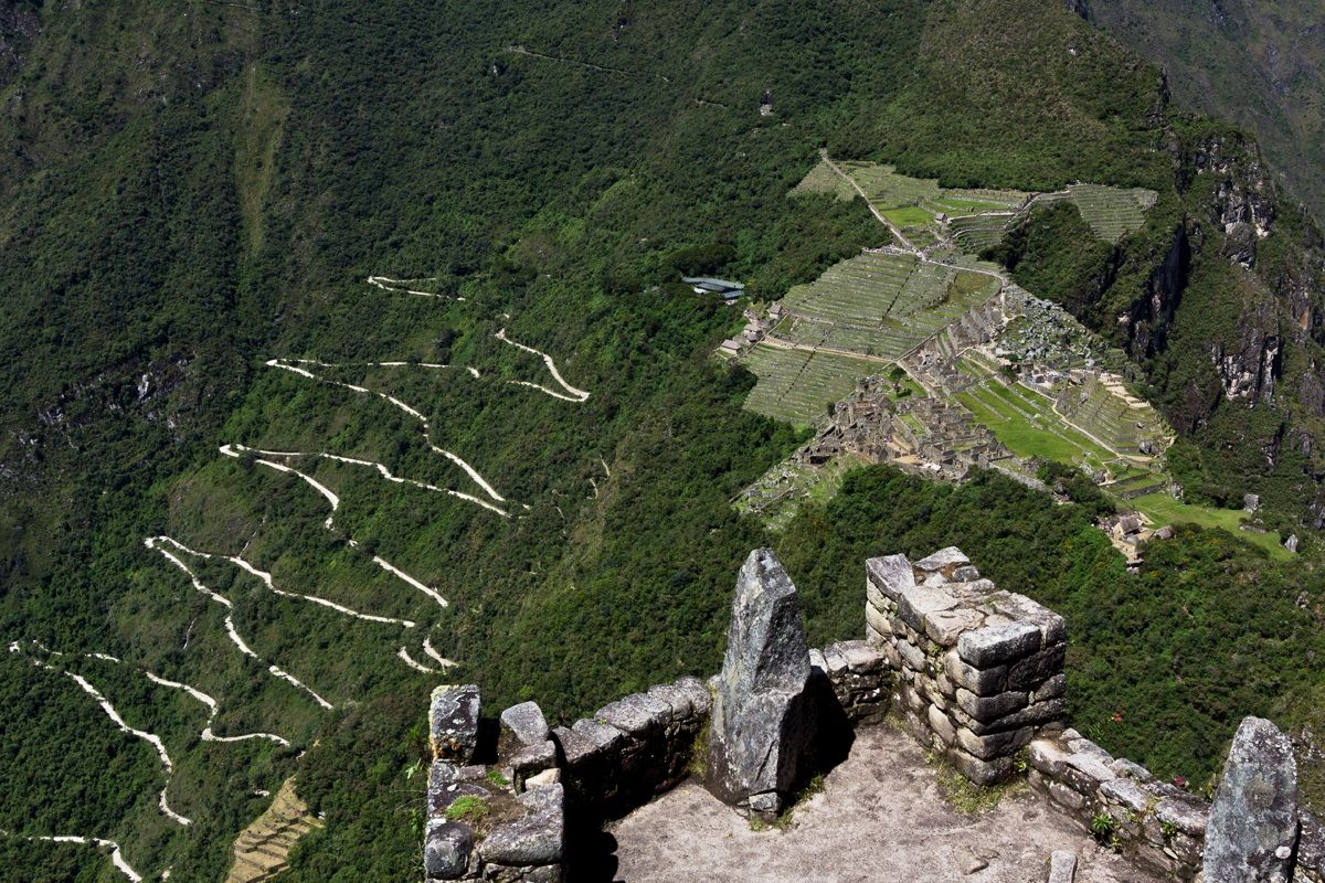 °view of machu picchu from the top of huayna picchu