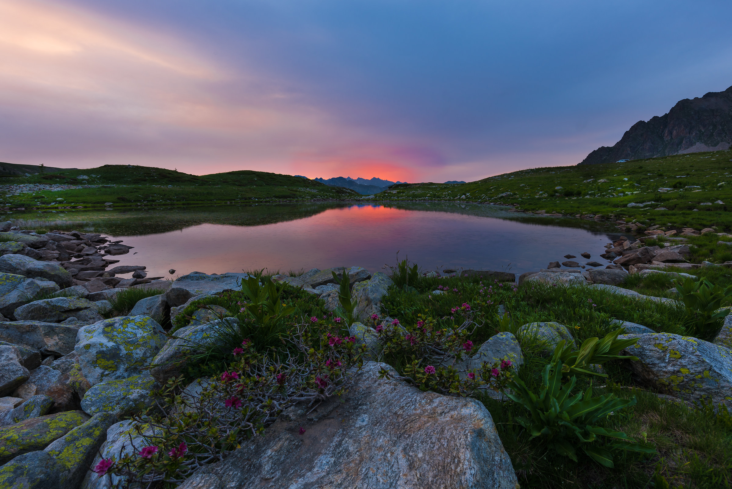 Evening light at Colle della Lombarda