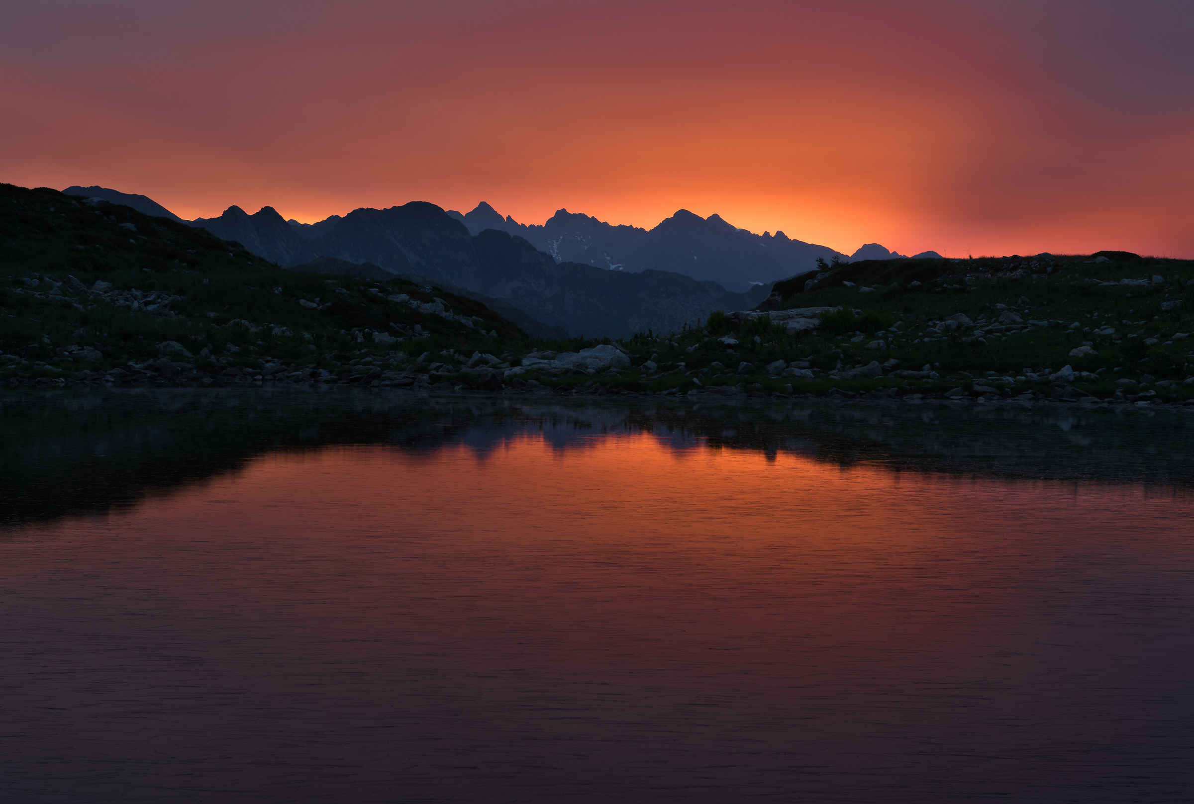 Latest lights at Colle della Lombarda