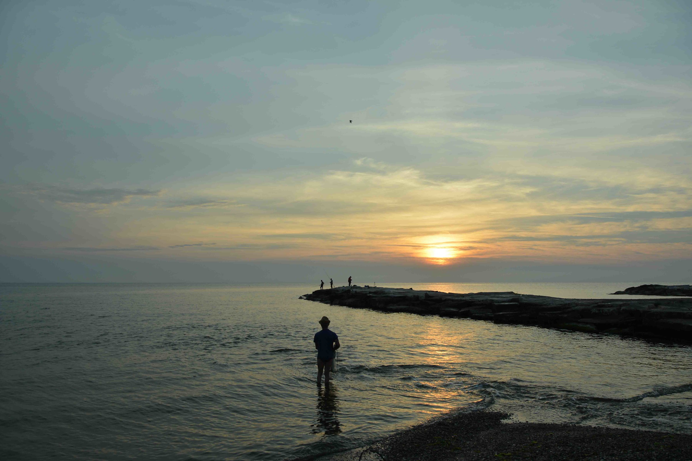 The sound of the waves