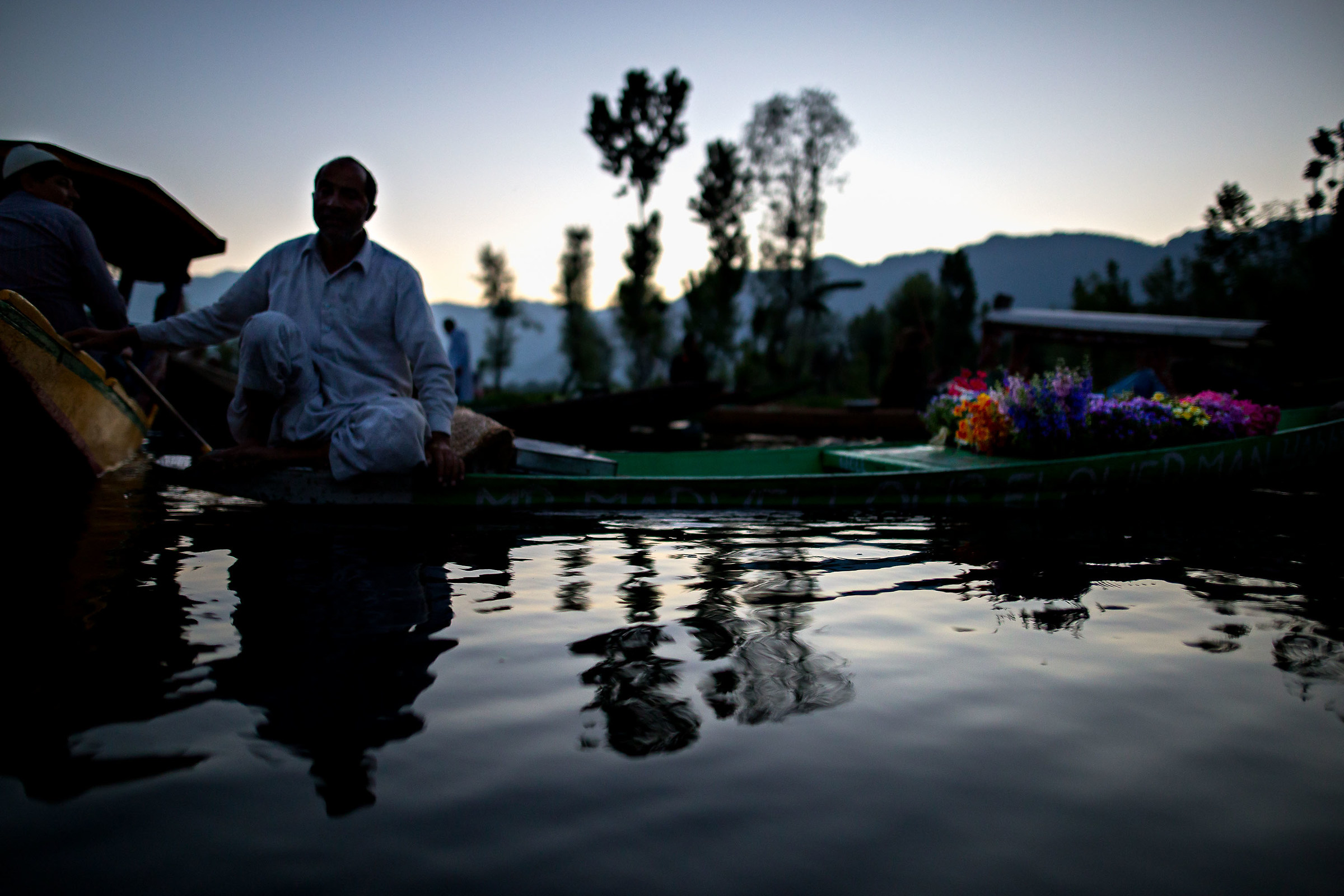 Mercato dei fiori controluce
