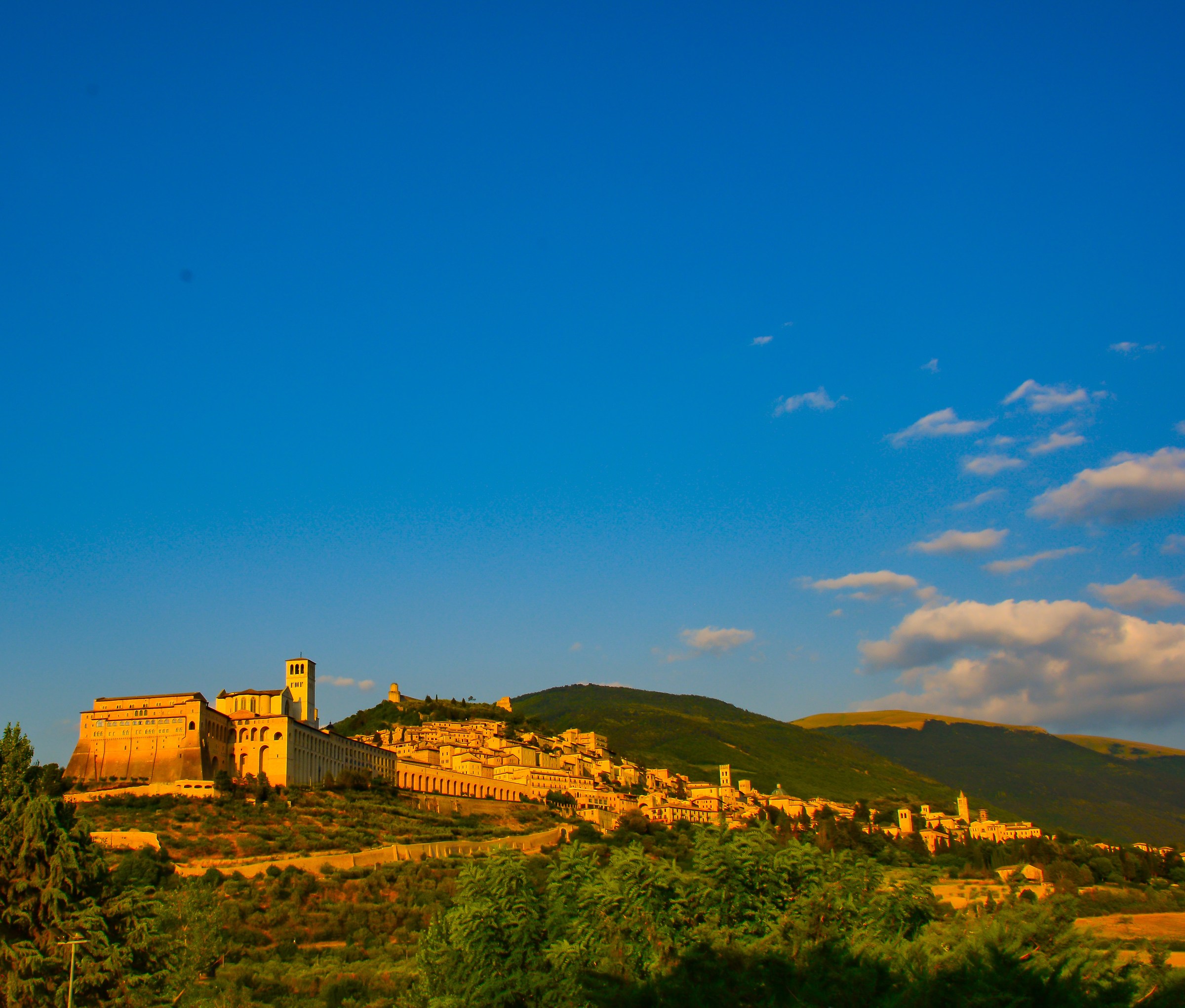 Assisi at sunset