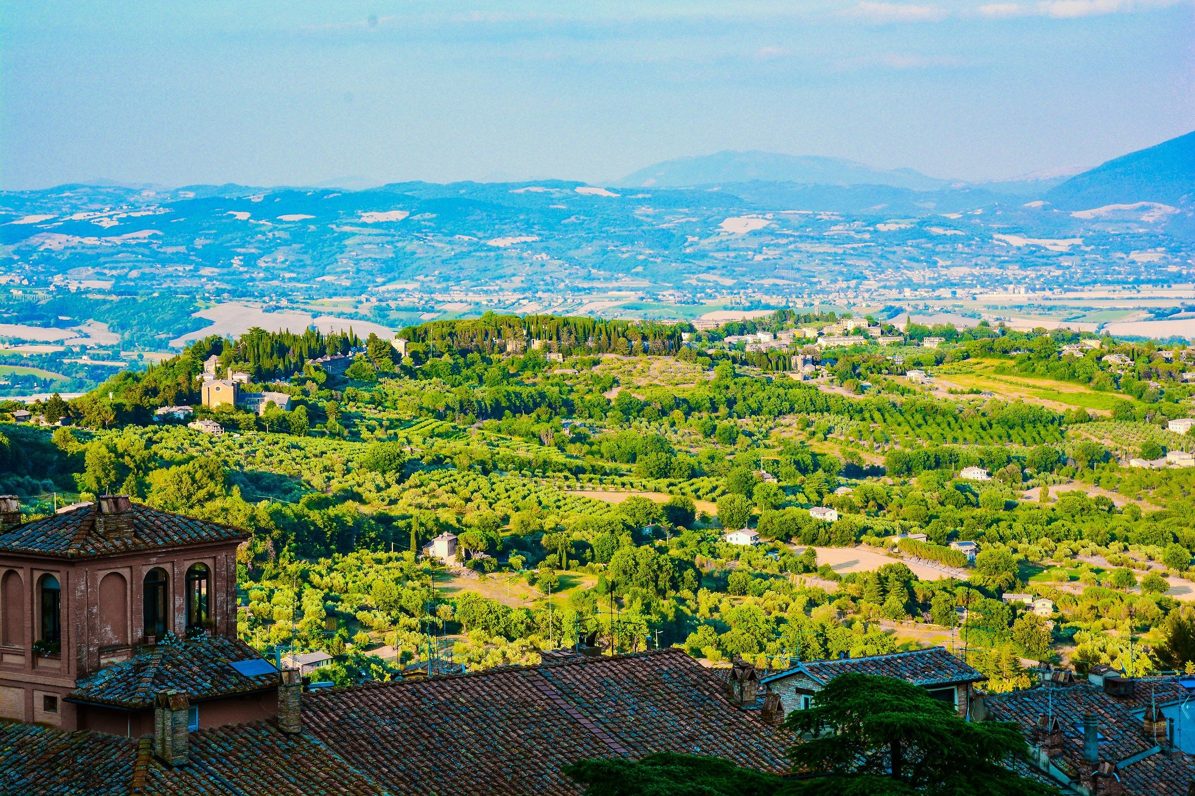 View from the panoramic terrace of Perugia