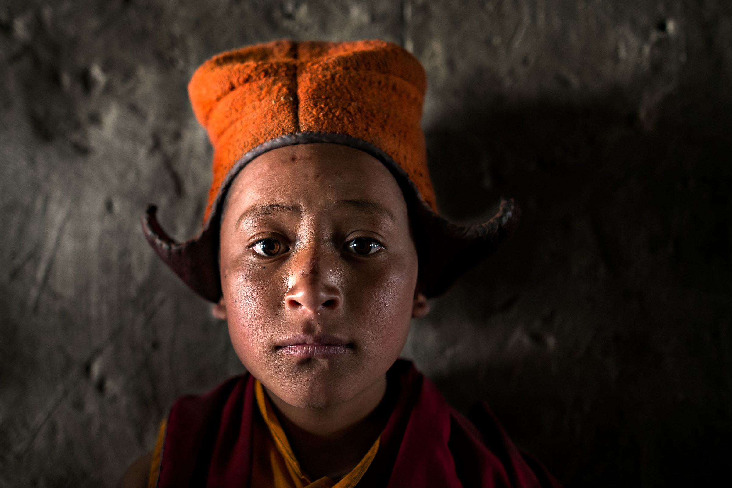 Piccolo monaco a Karsha. Tibet indiano