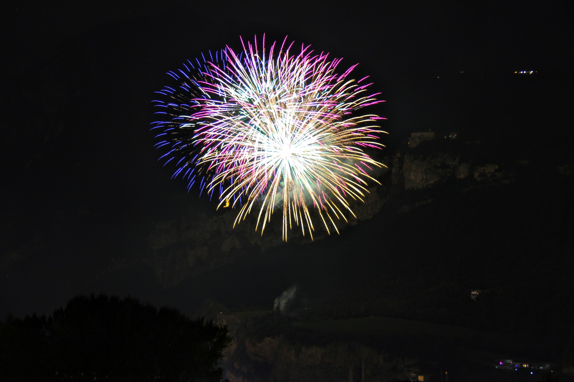 Fuochi d'artificio Feste Vigiliane Trento 2017