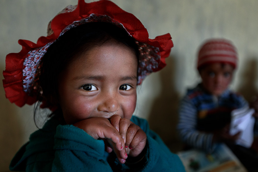 At school with the youngest