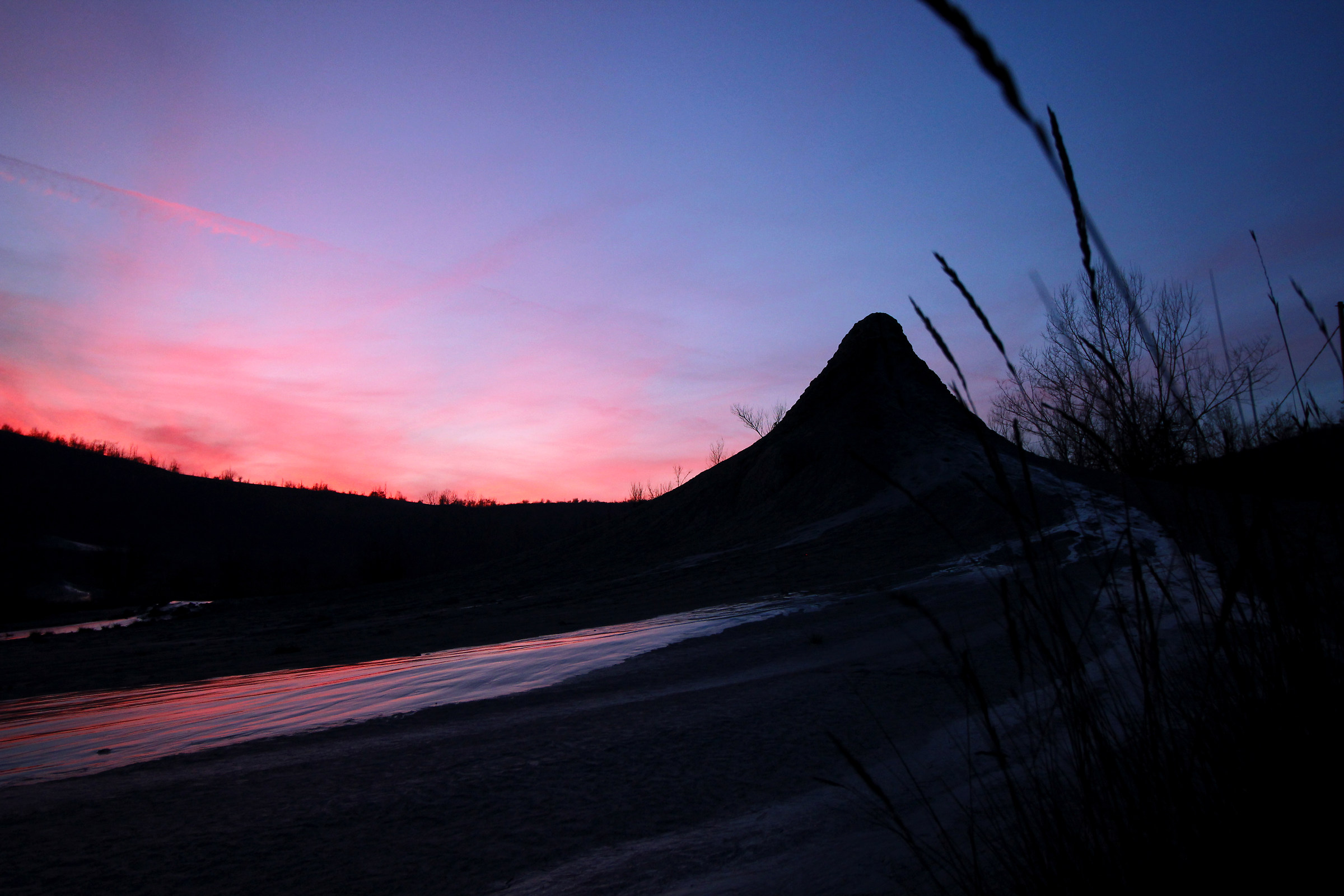 Tramonto sulle salse di Roccamalatina