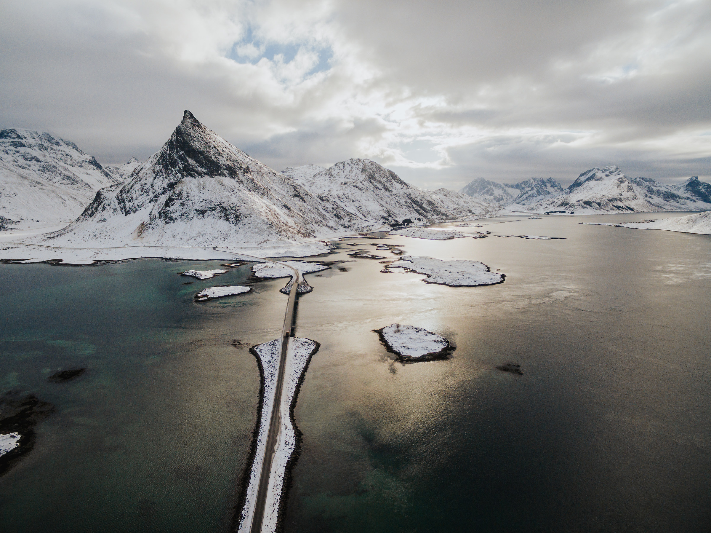 Golden hour above Lofoten