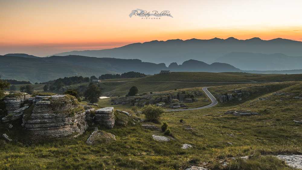 Panorama sull'altopiano di malga Lessinia