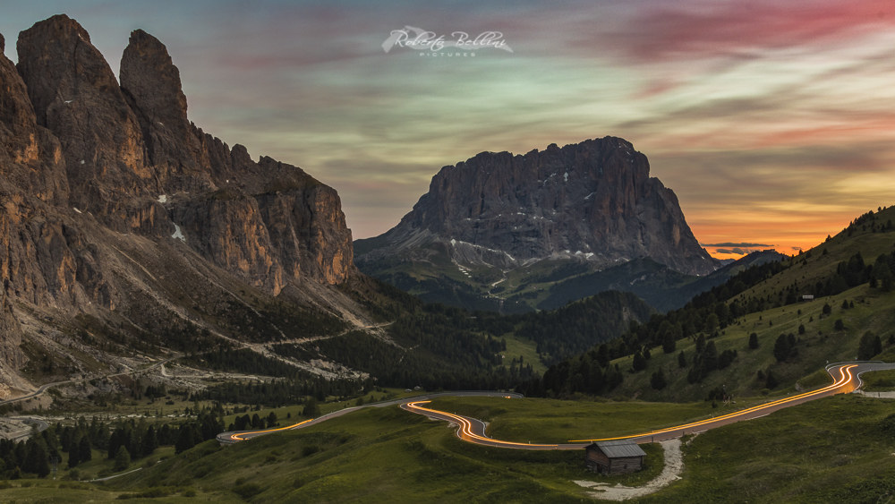 Tramonto sul Sassolungo