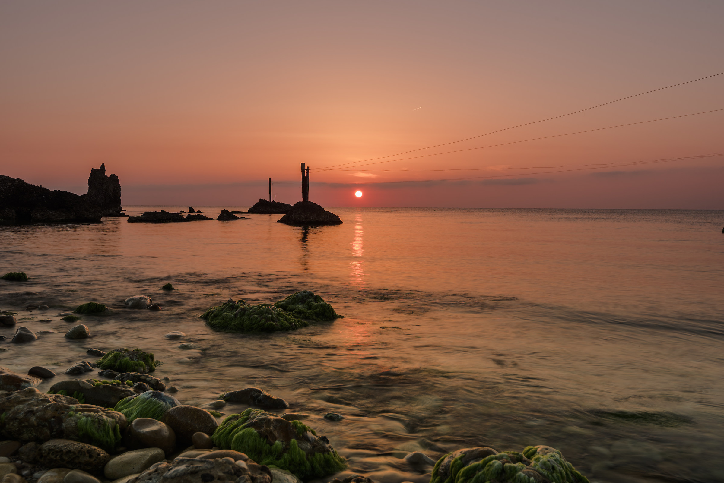 Sunrise at the "Punta Vignola" overflow