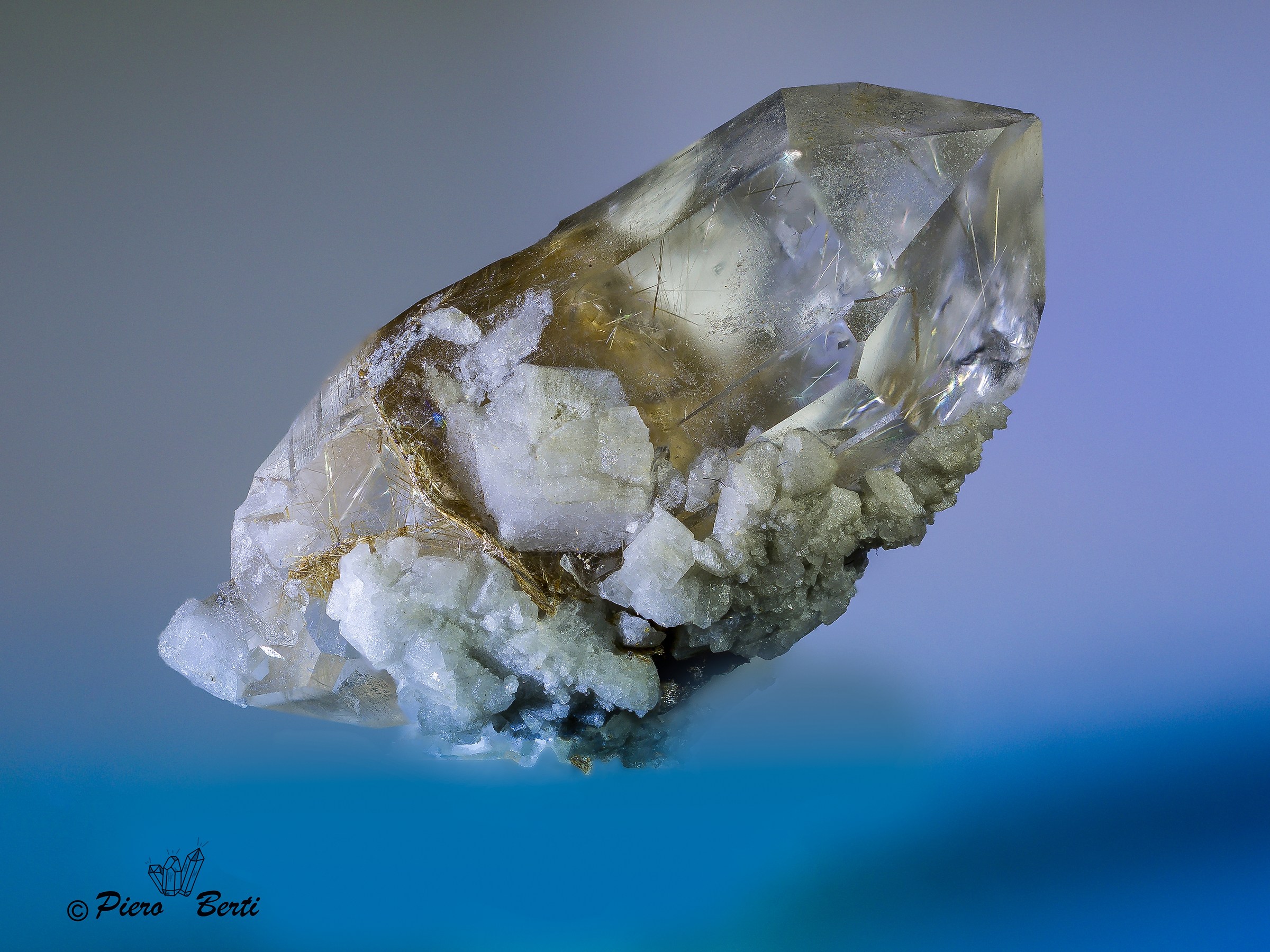 Ialine quartz with incl. Rutilo, niccioleta, italia