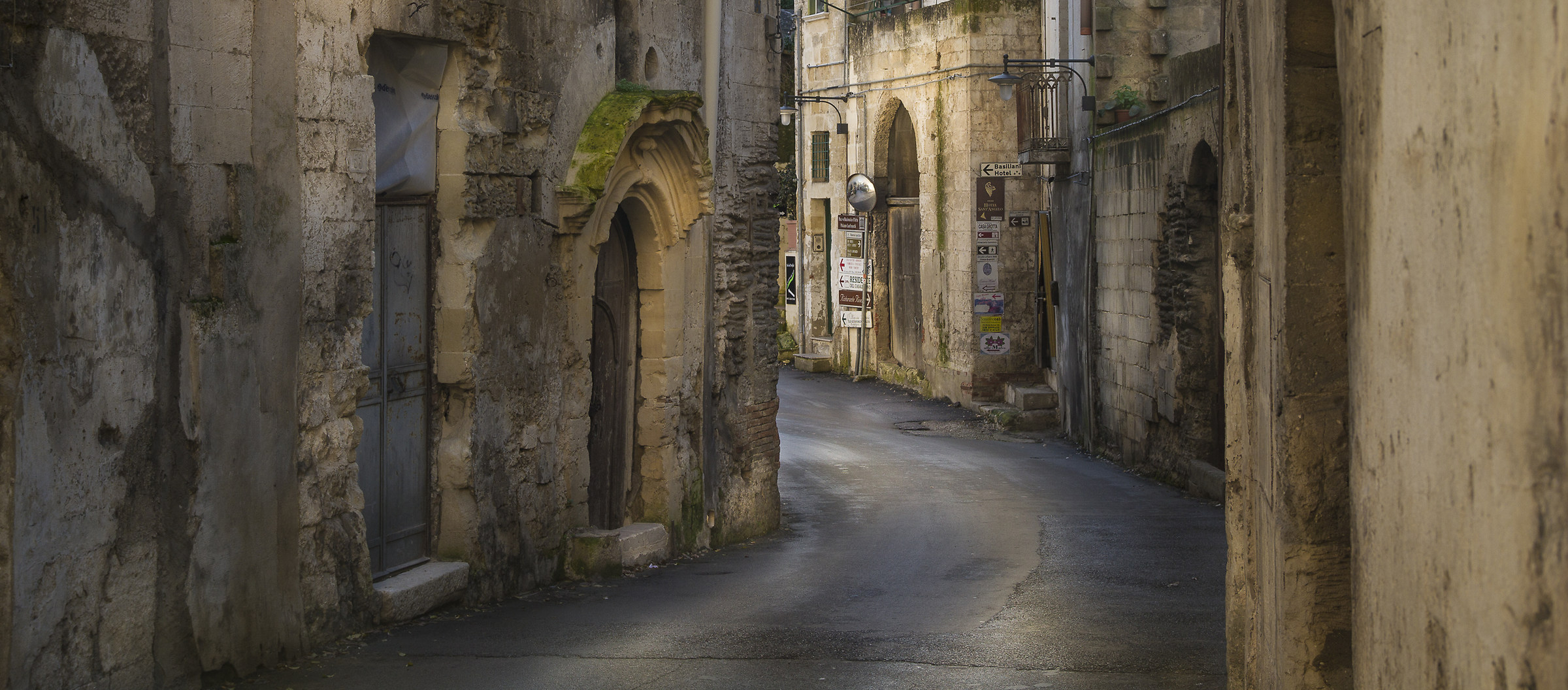 A street in the old city of Matera