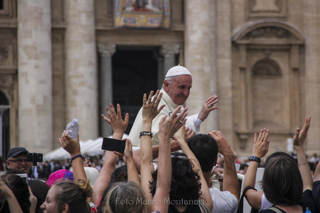 Pope Francis and faithful