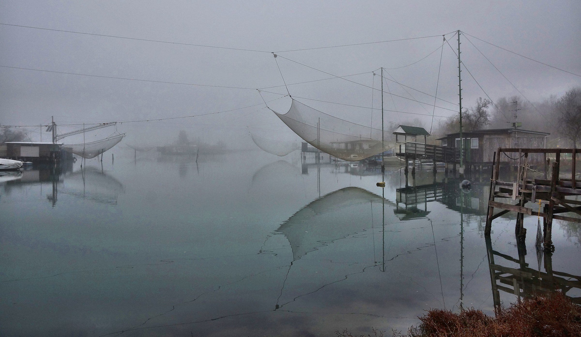 The silence of the fog.