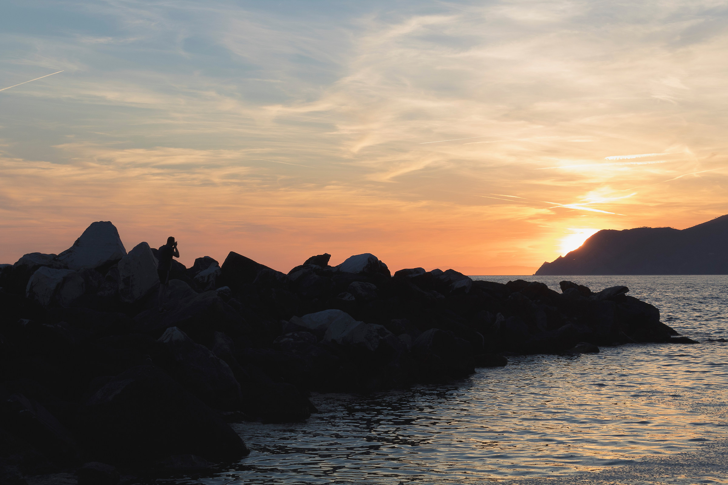 Photographing the sunset