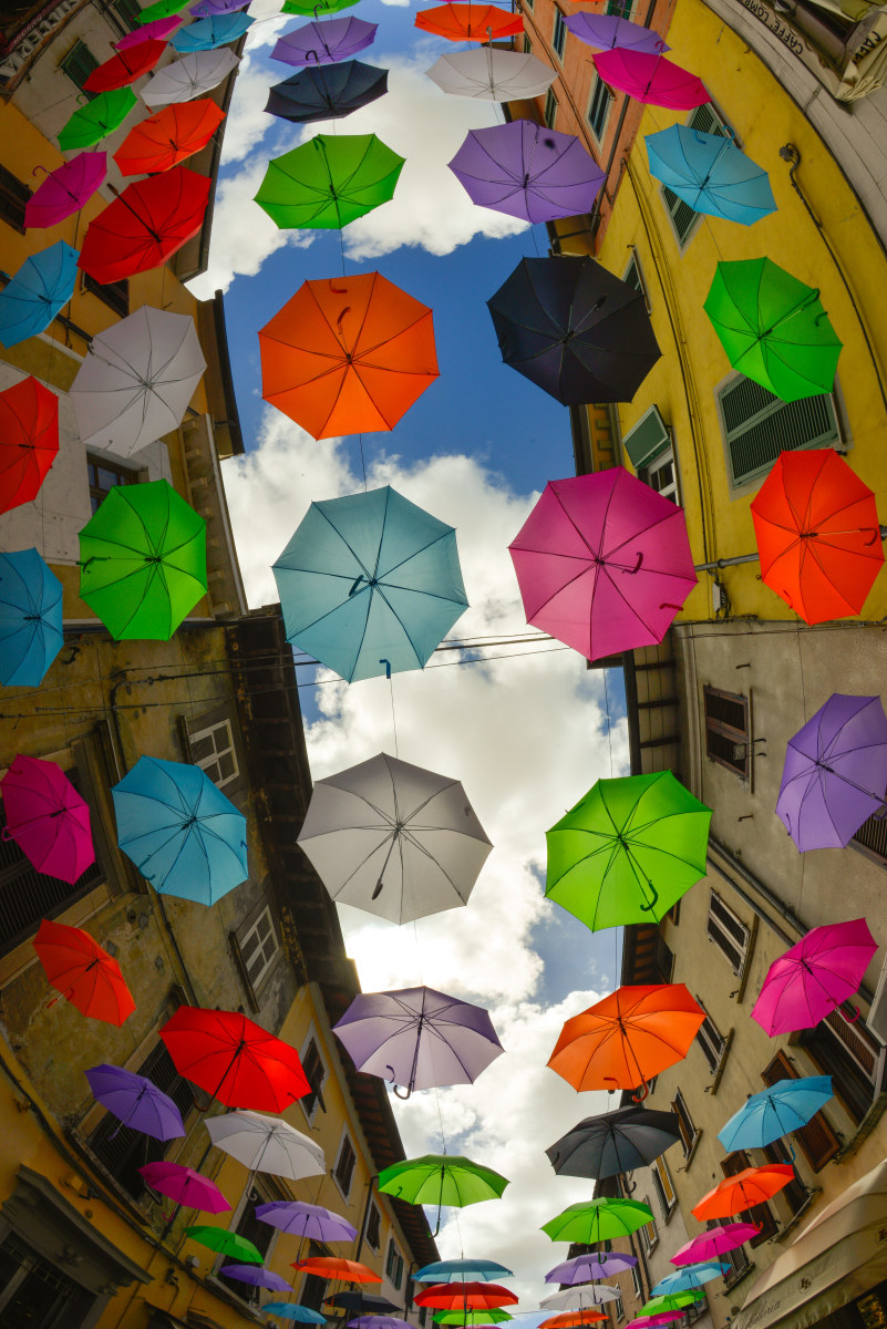Flying umbrellas 2- Pietrasanta