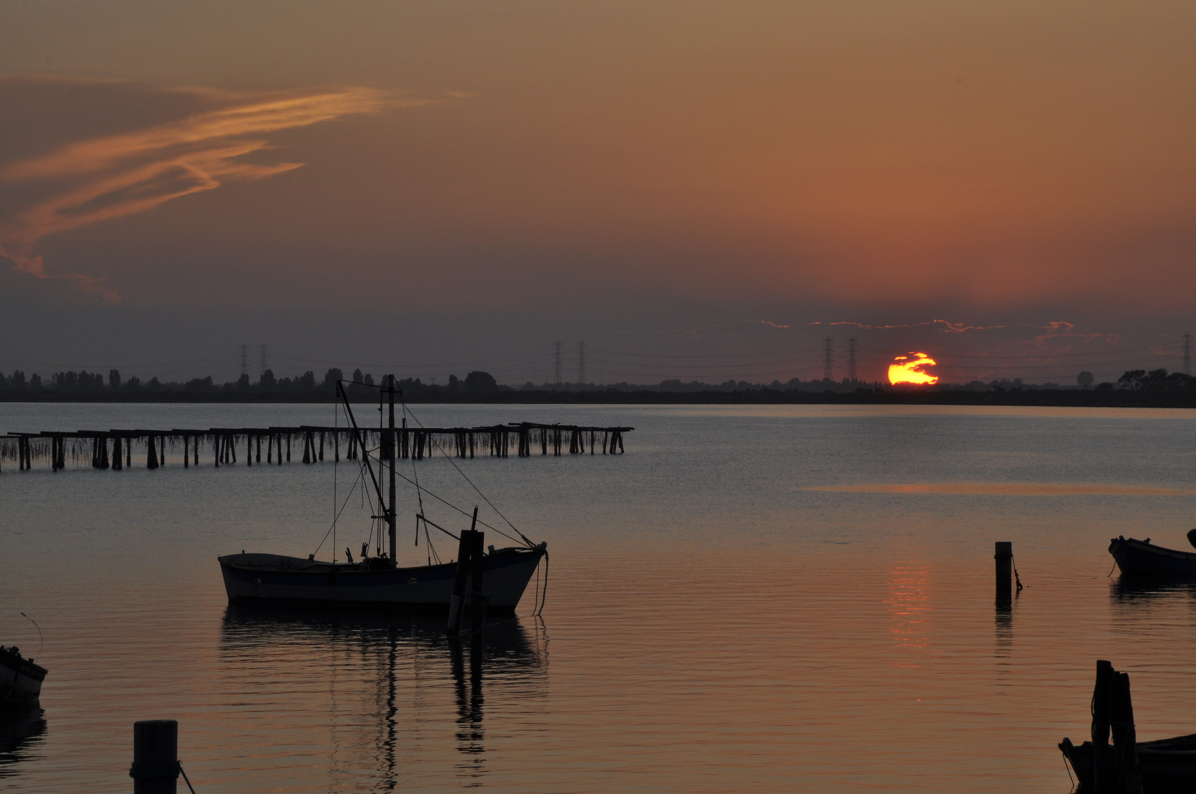 Tramonto nel Parco del Delta del Po
