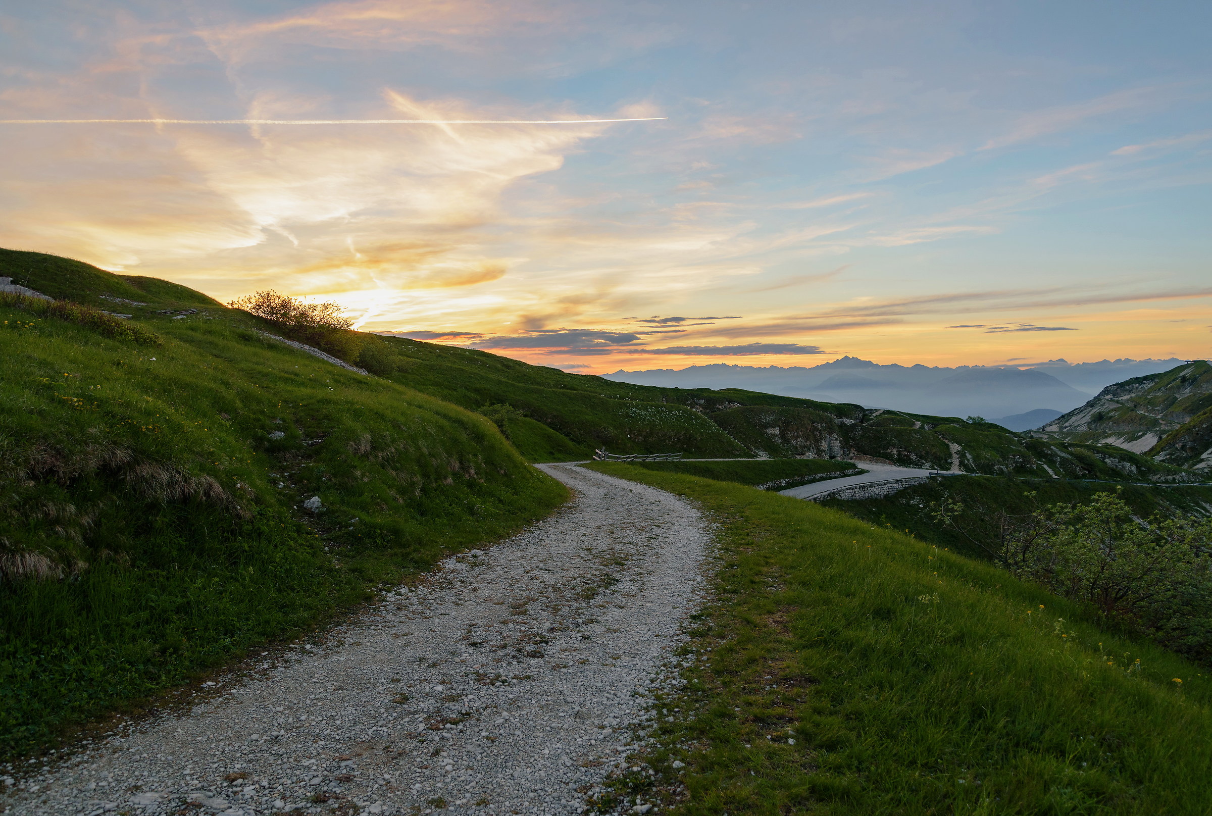 Lights and sunset in the northeast
