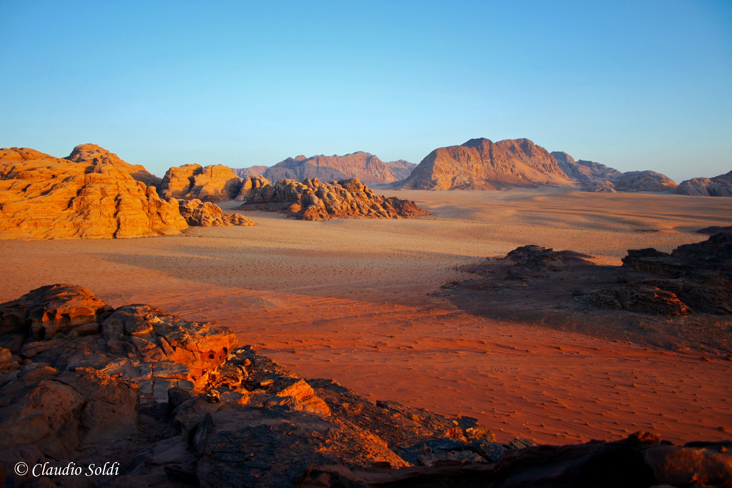 Sunset on the wadi rum