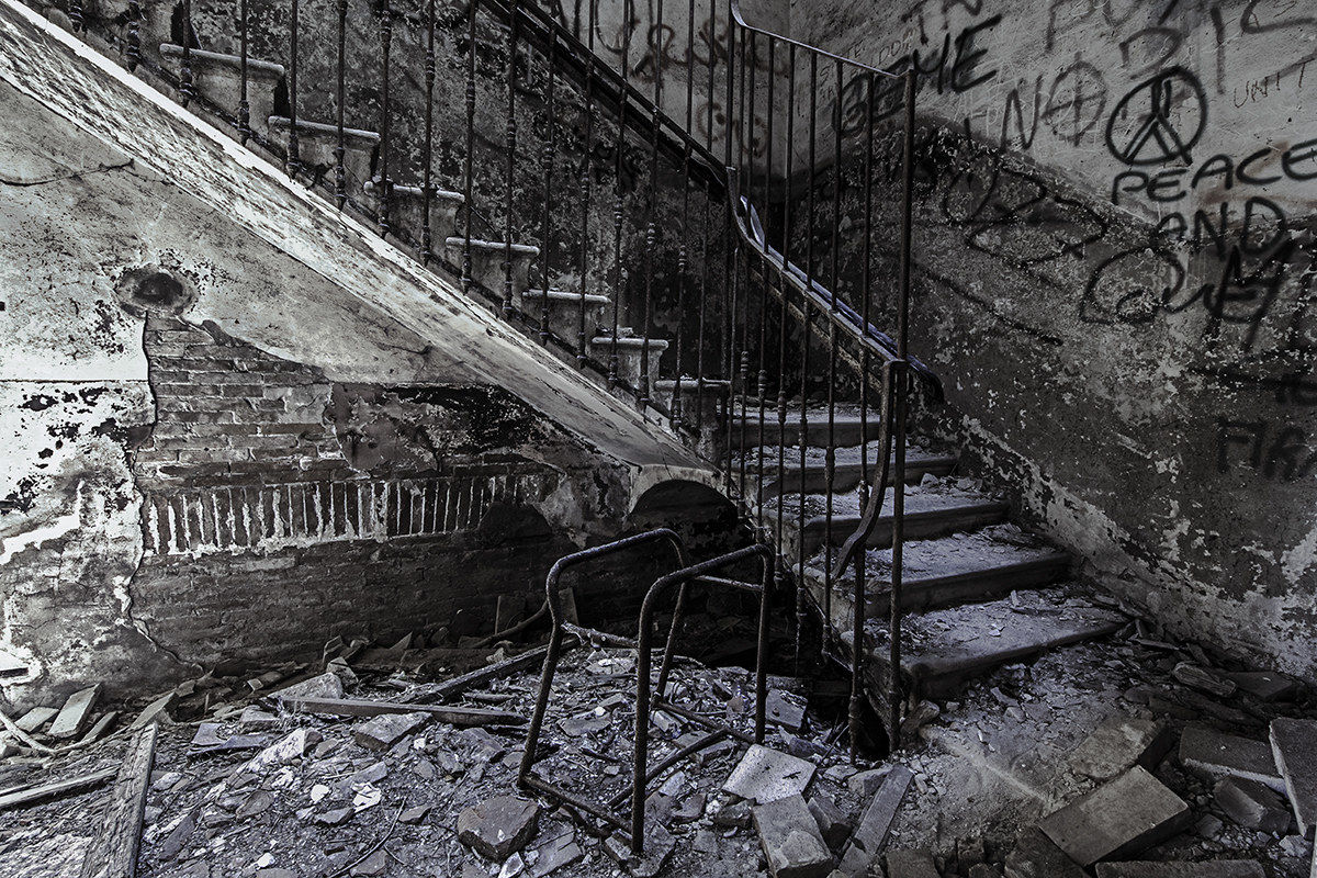 La scala per l'inaccessibile 2° piano