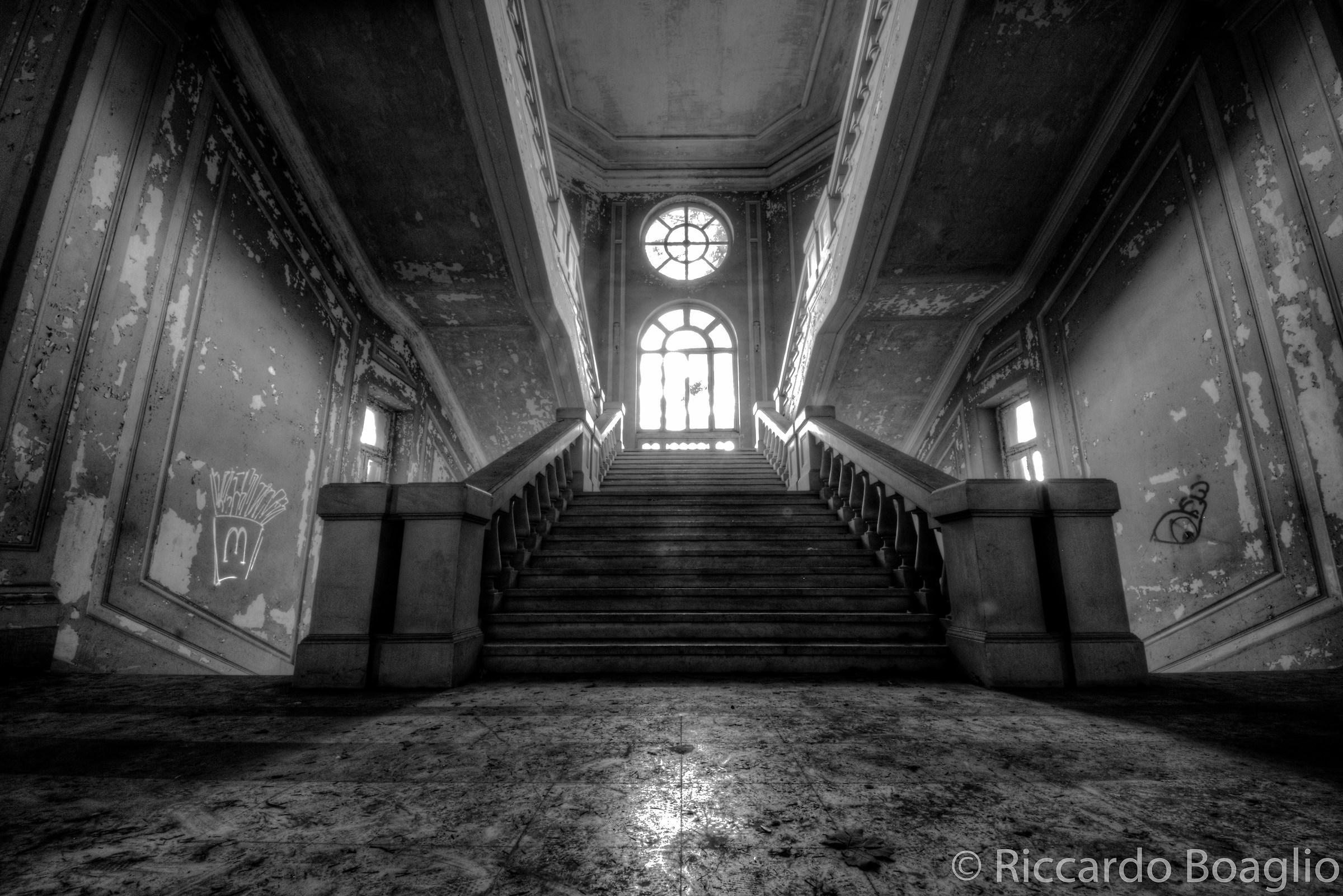 Psychiatric hospital staircase