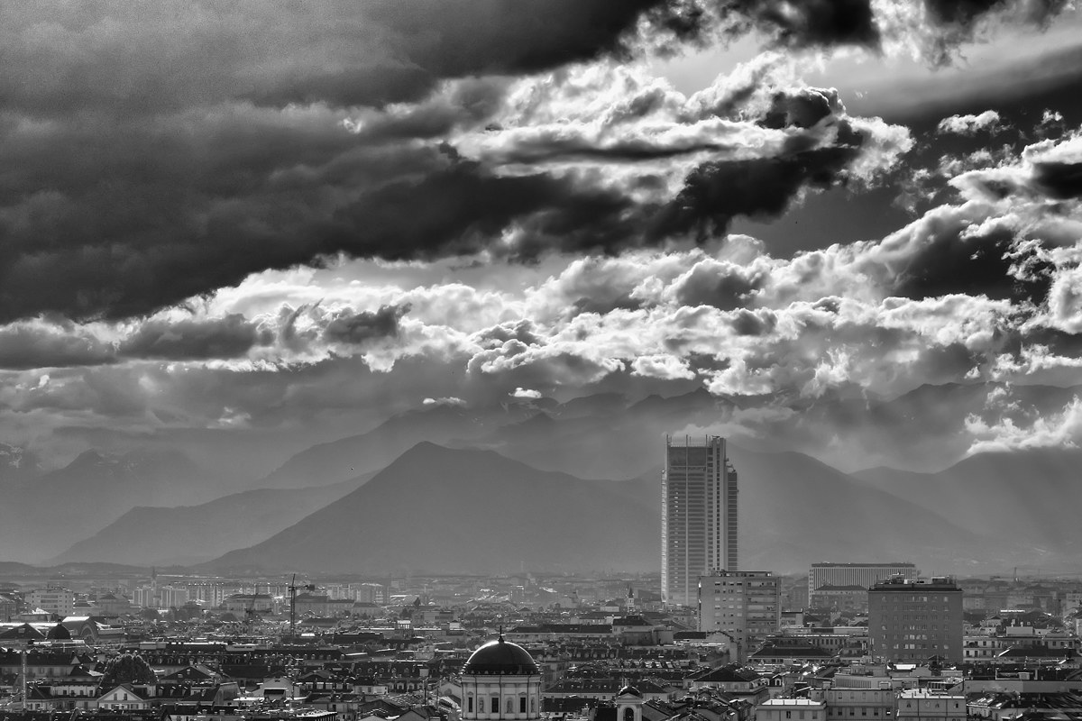 The sky over Turin