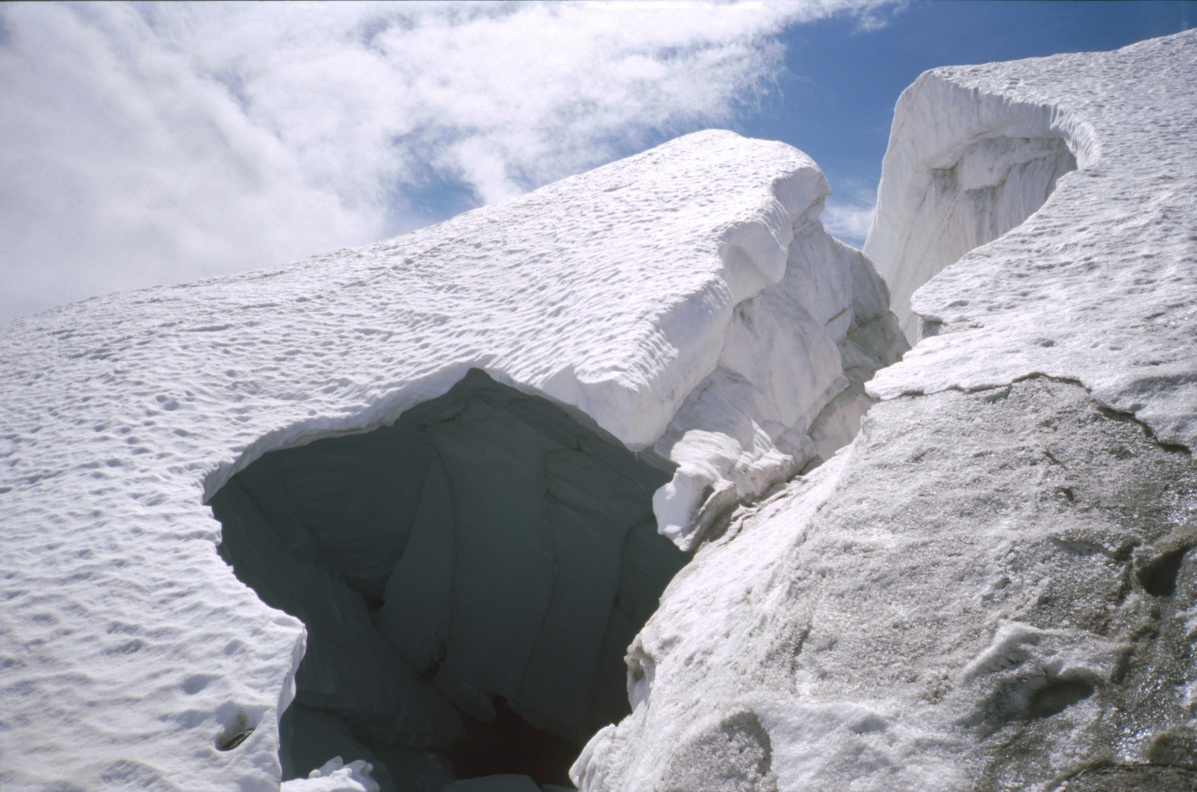 Monte Basei, crepaccia terminale
