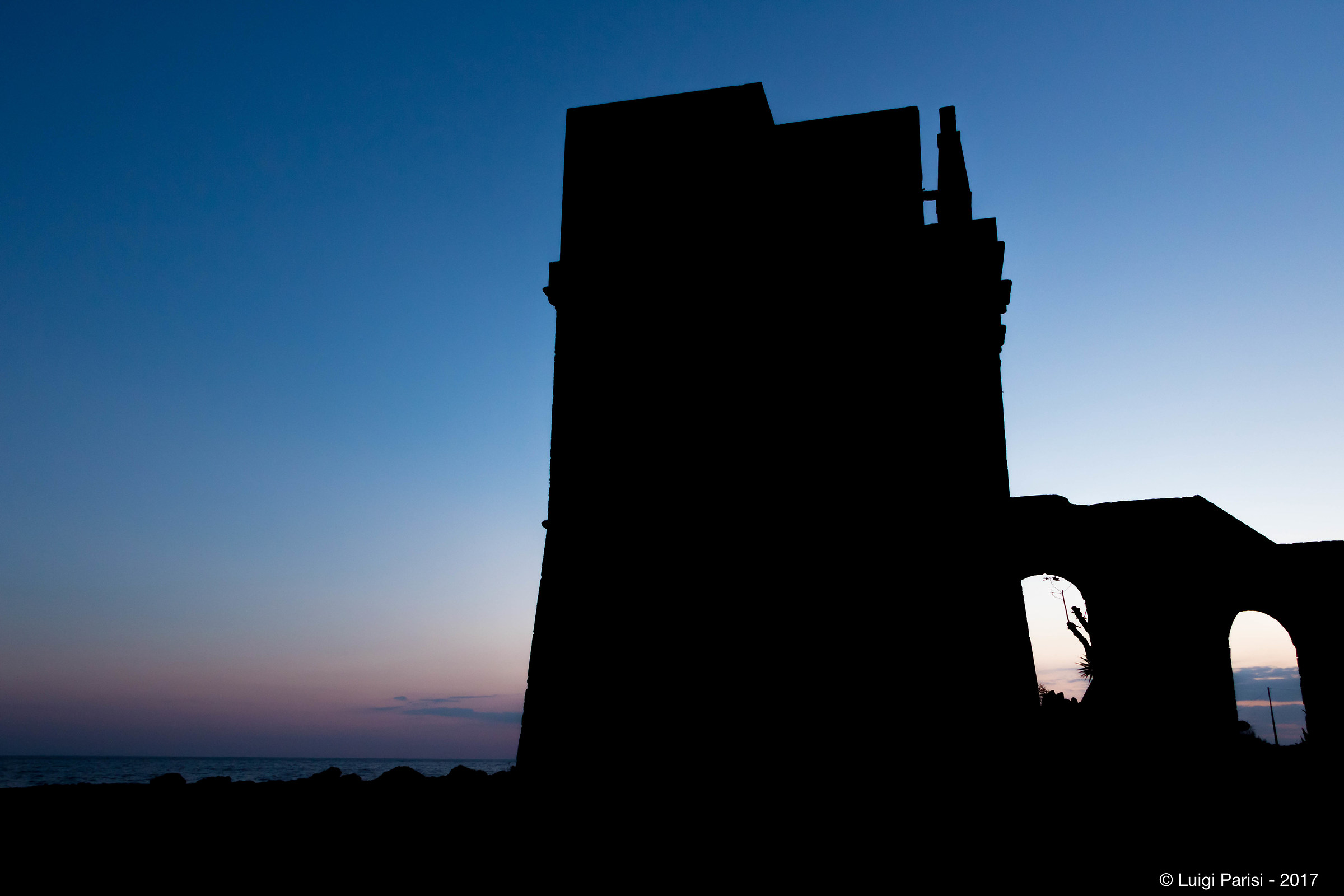 Tower Colimena at sunset