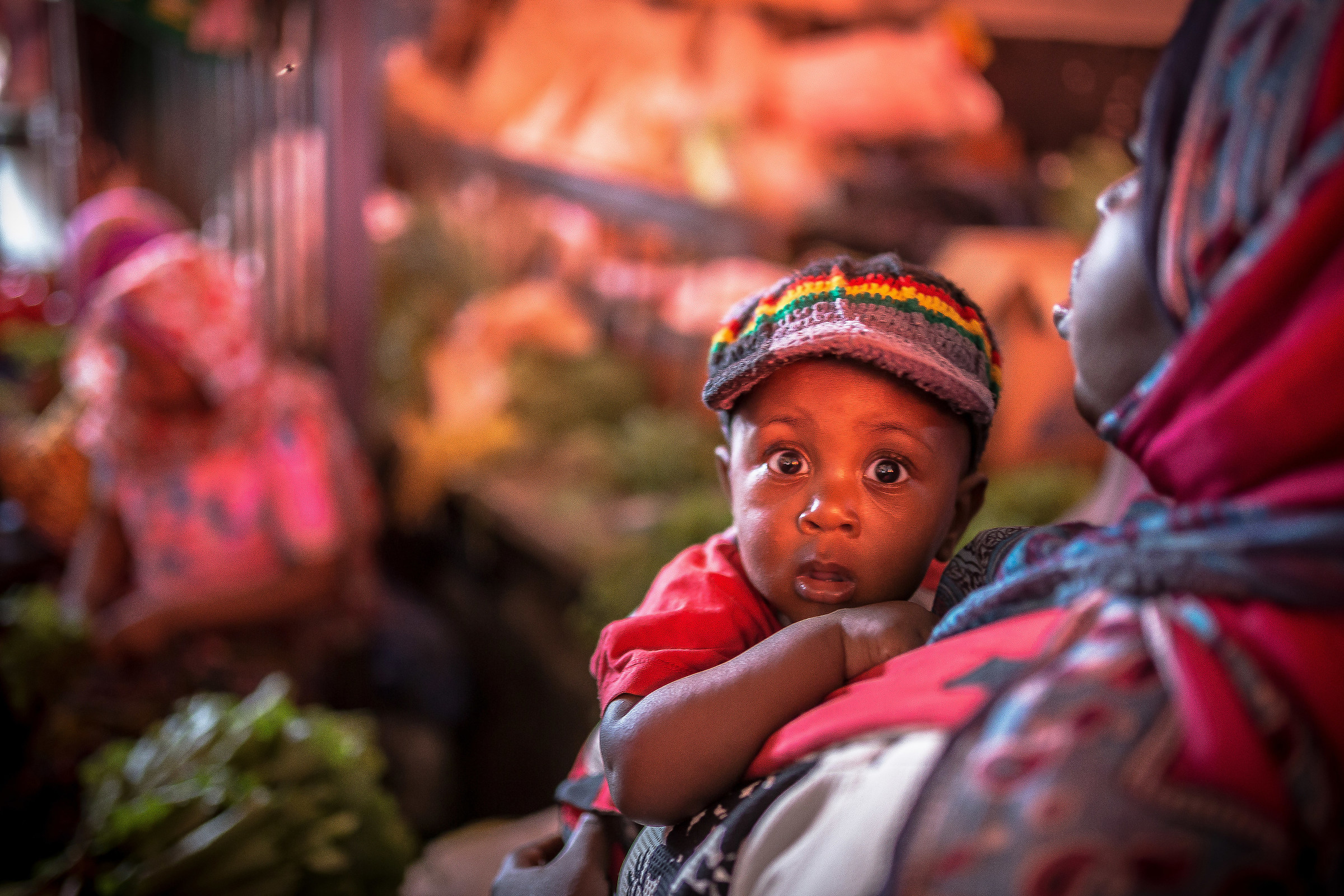 Amazement in the eyes