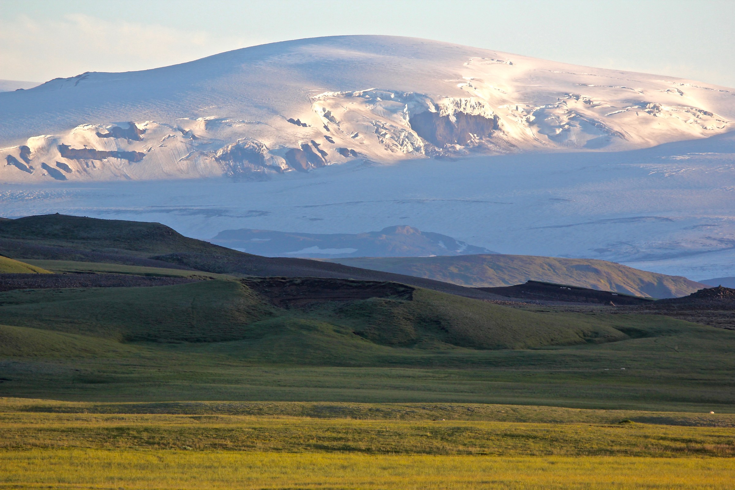 Mýrdalsjökull at sunset.