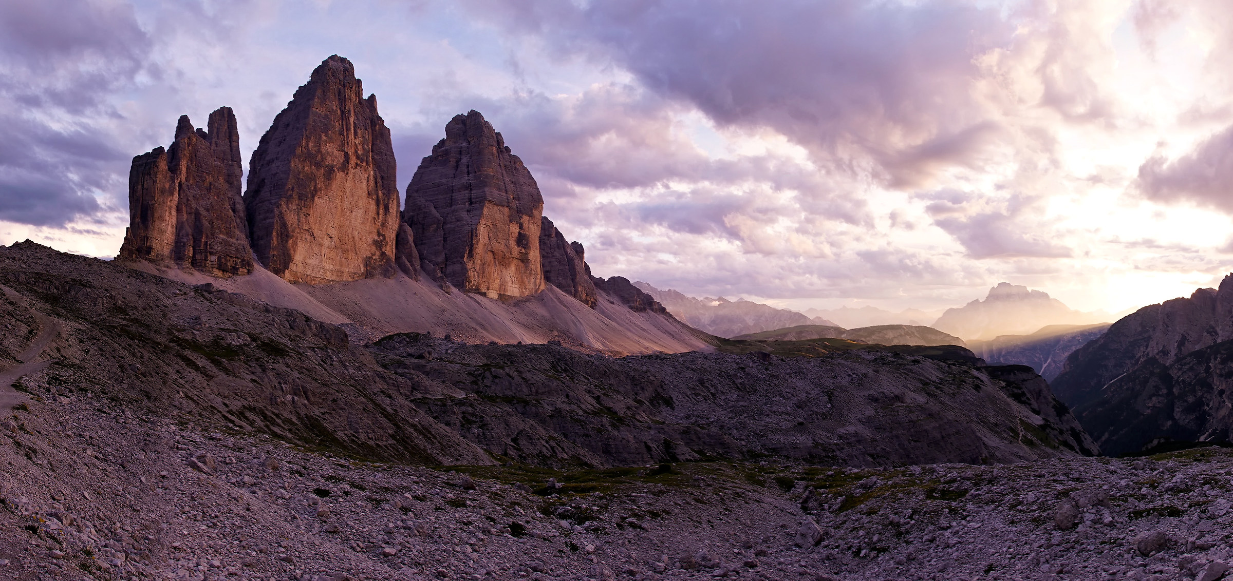 Tre Cime al tramonto