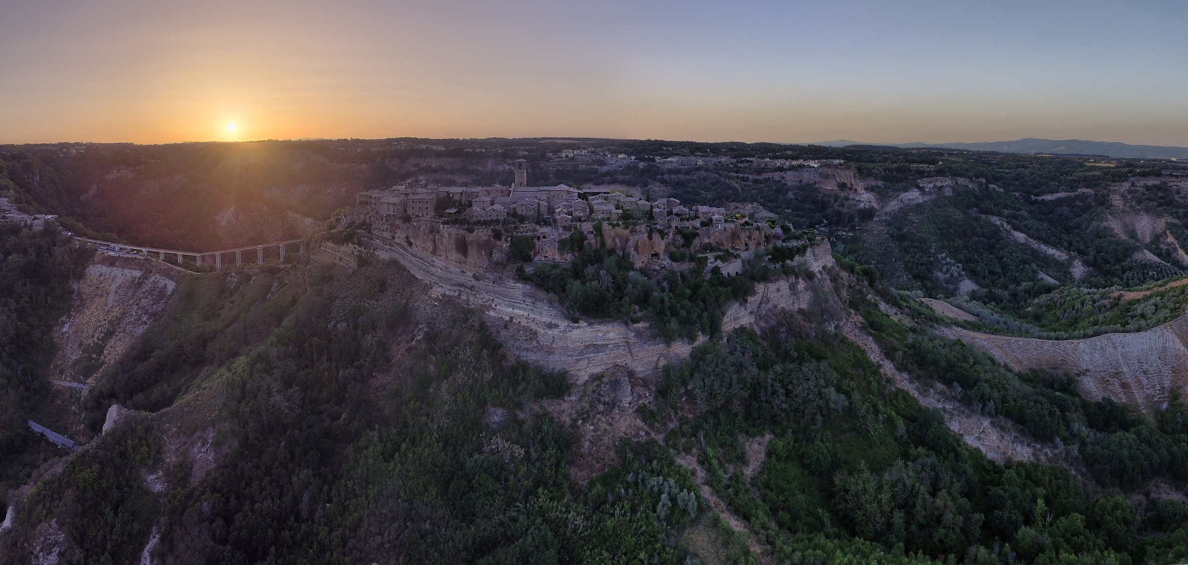 Civita at sunset