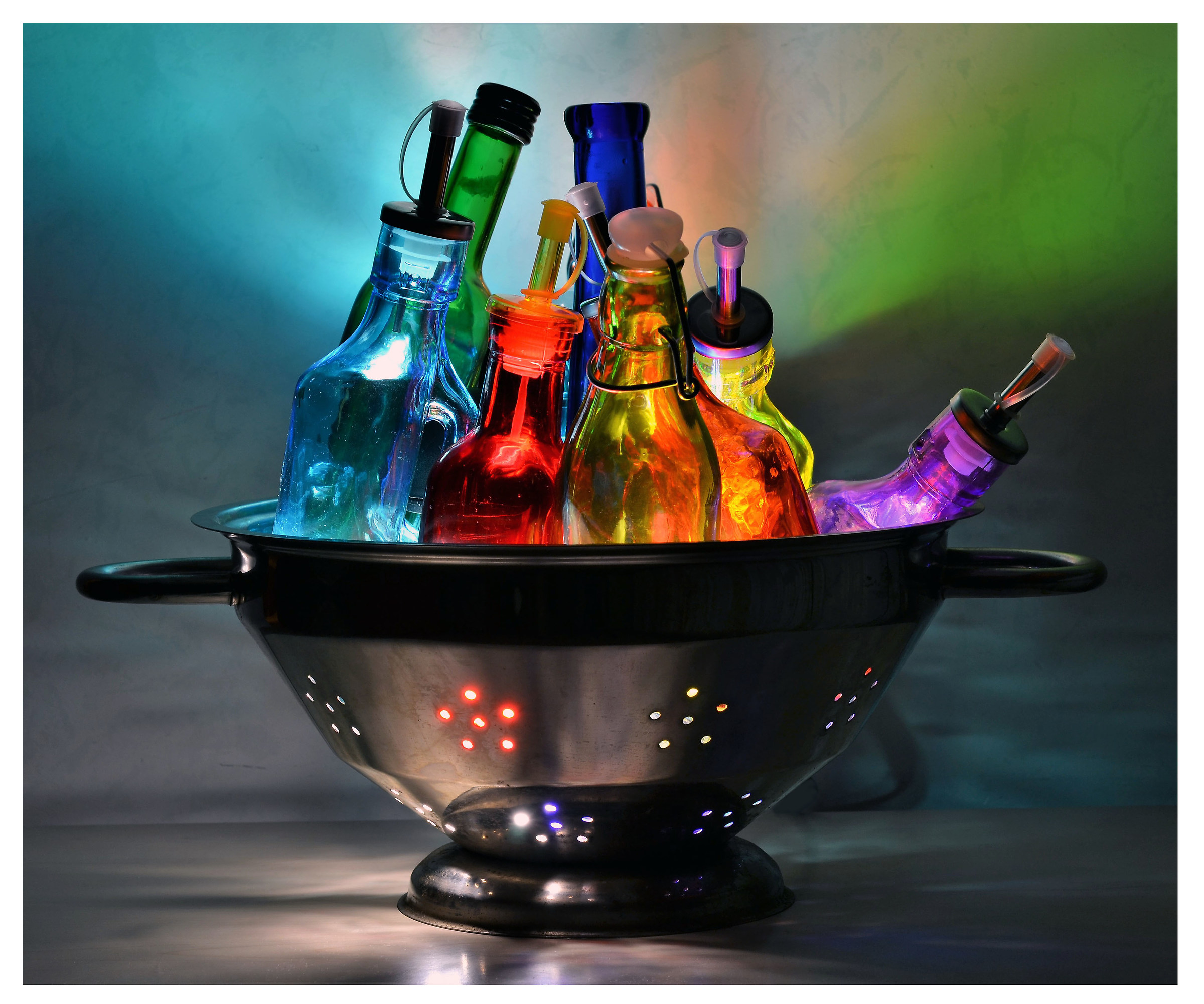 ... here are my colored bottles