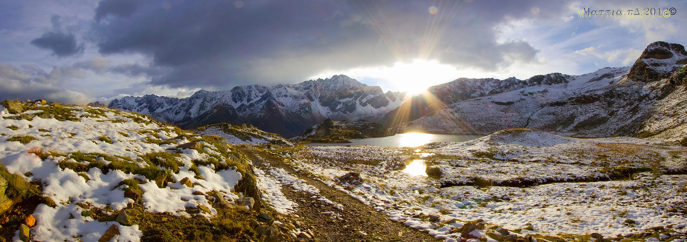 Black Lake Gavia Snowcapped