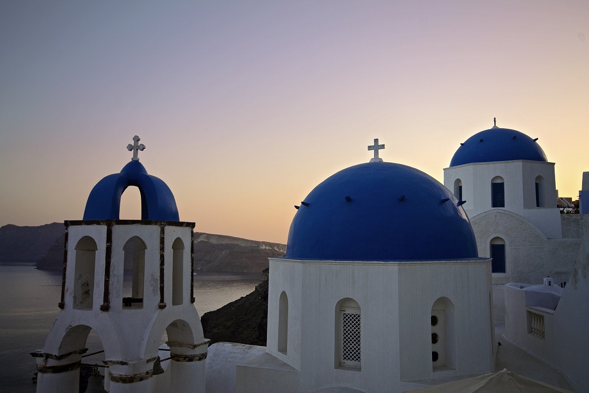 Santorini Island Oia at sunset ....