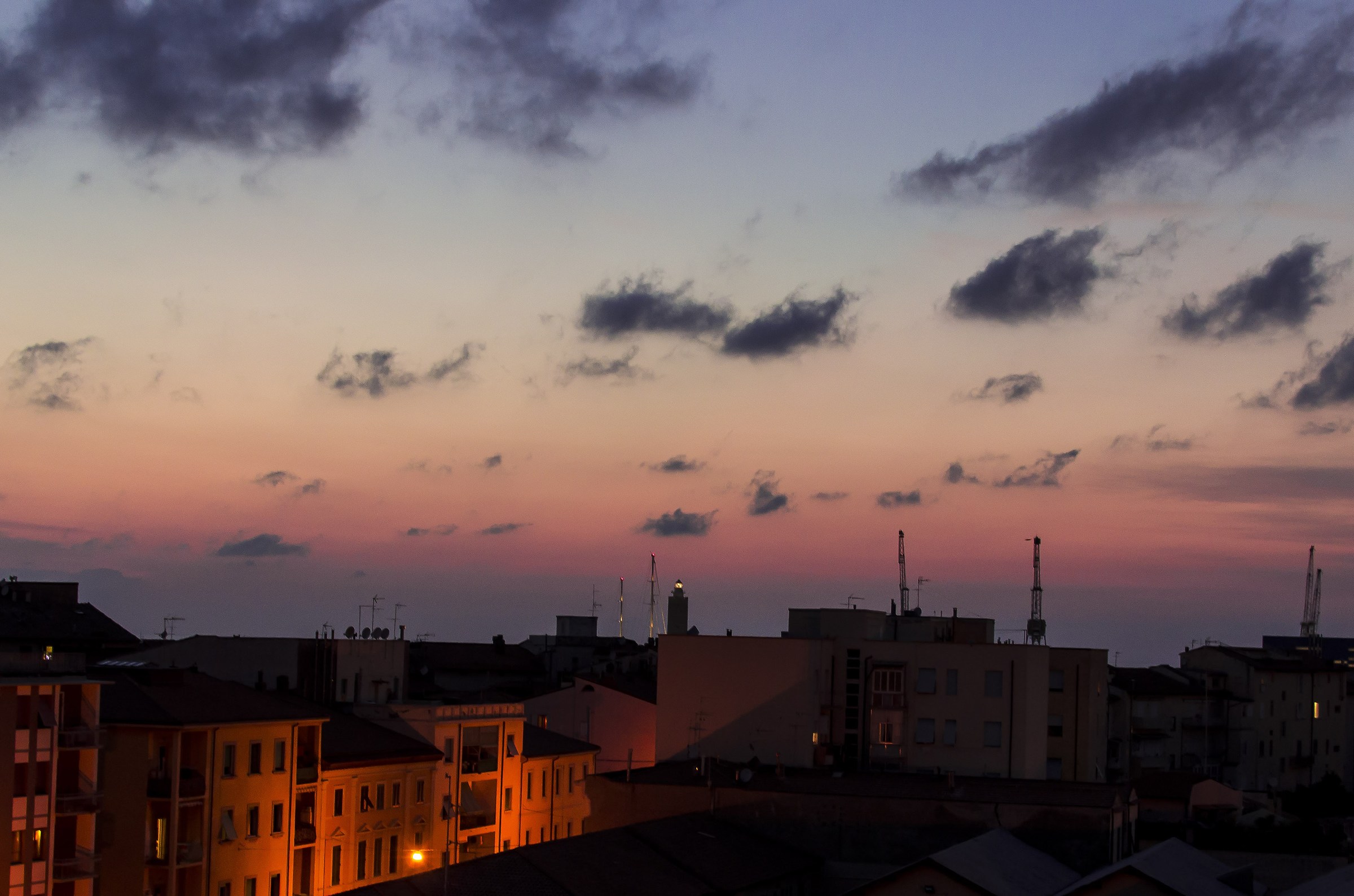 Sunset over Livorno