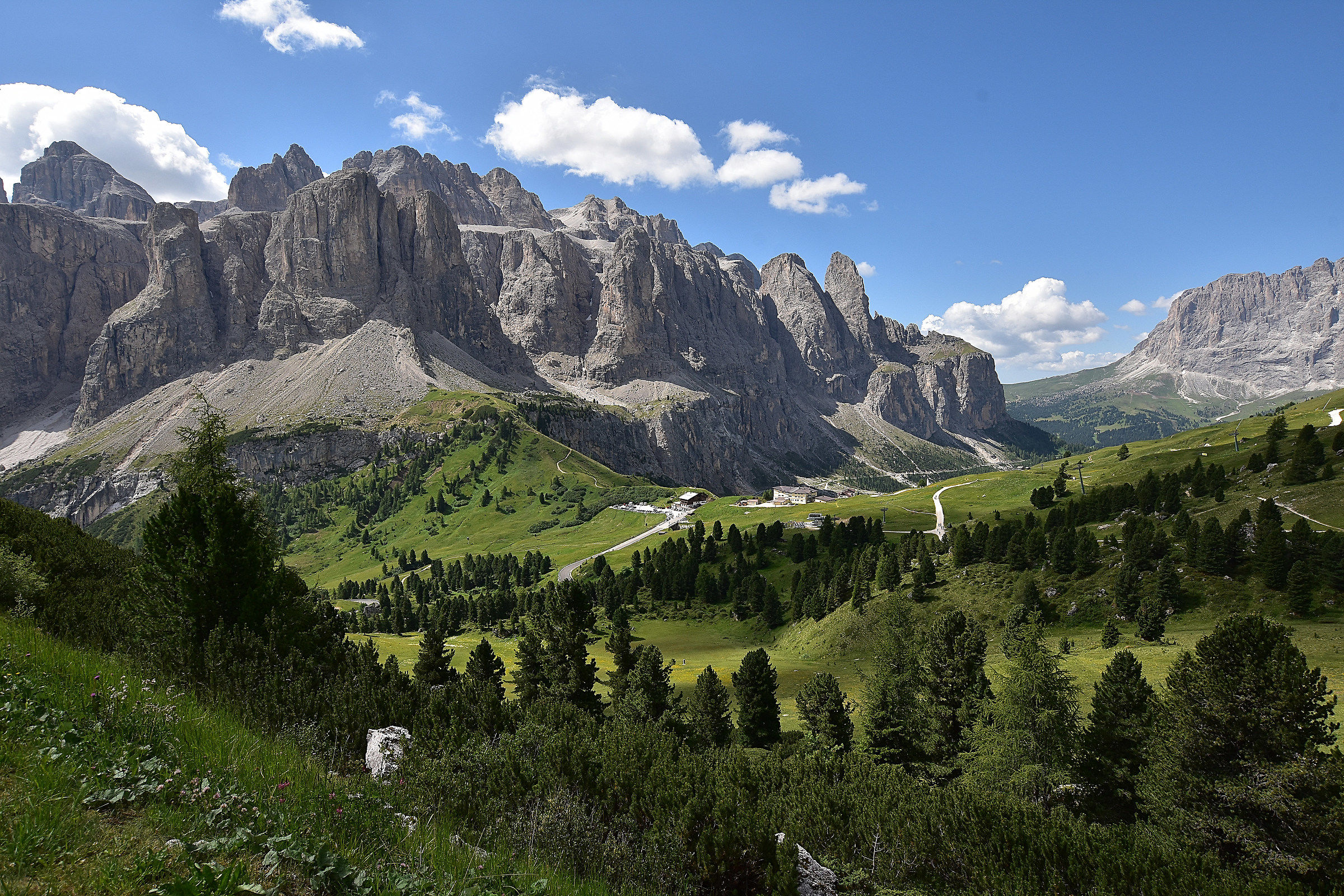 Panorama on the Gardena Pass