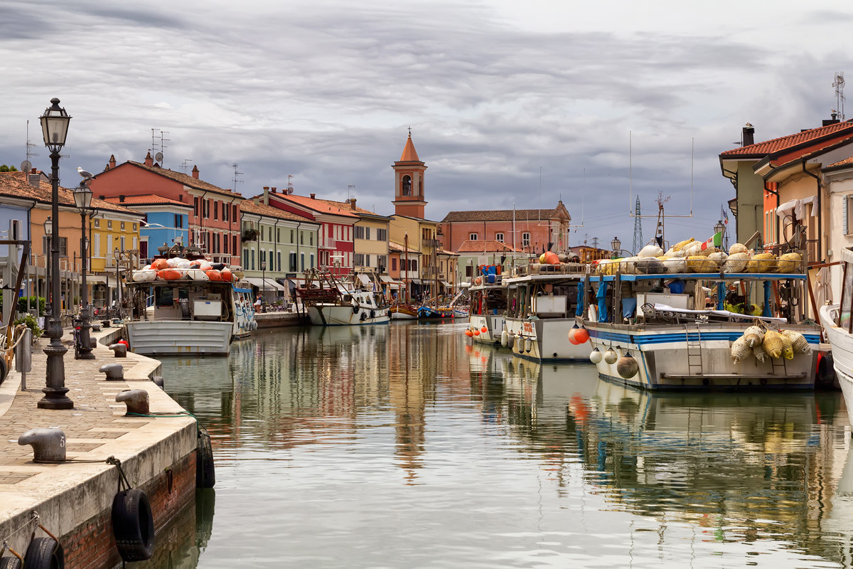 Cesenatico canal harbor