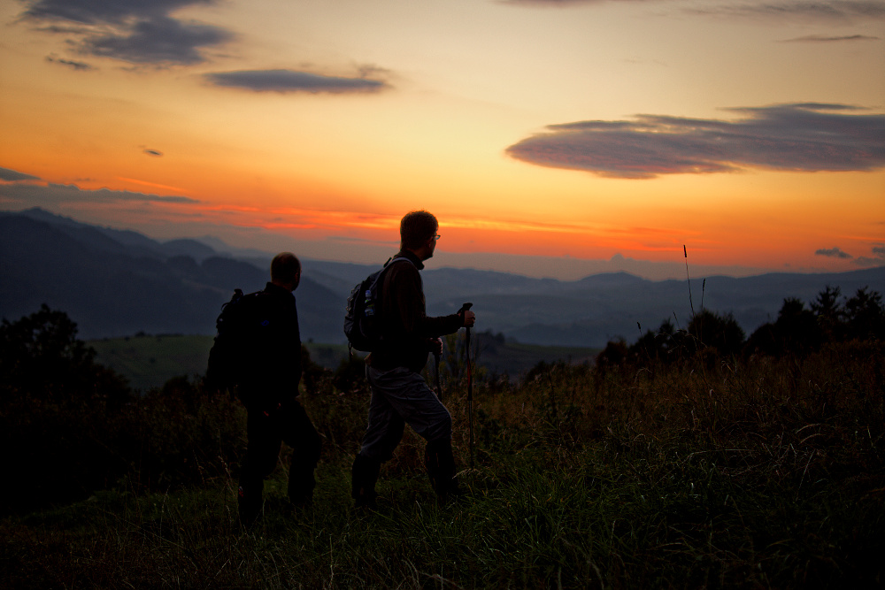 Wandering in the setting sun