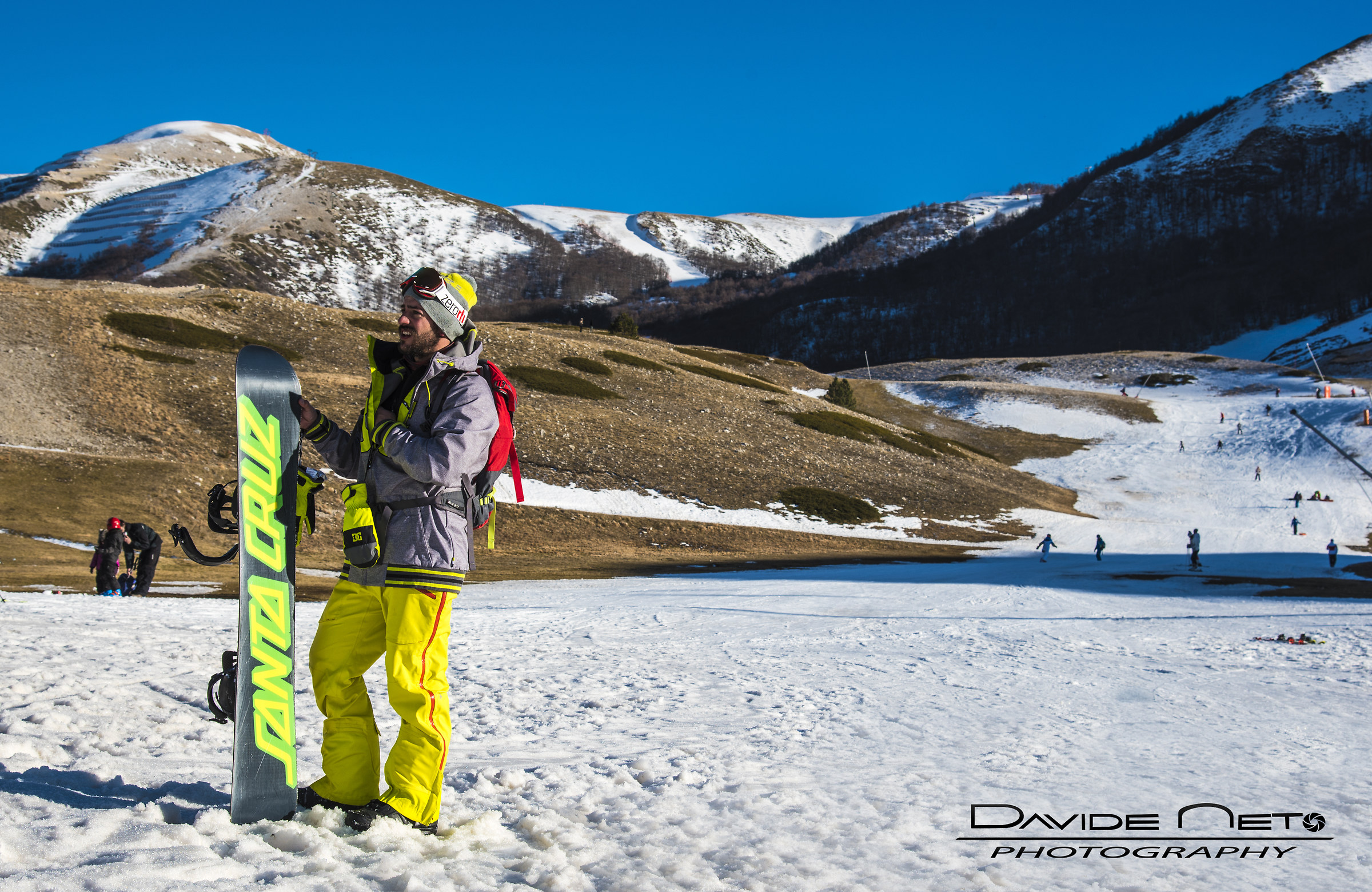 Fluo snowboarder Campo Felice