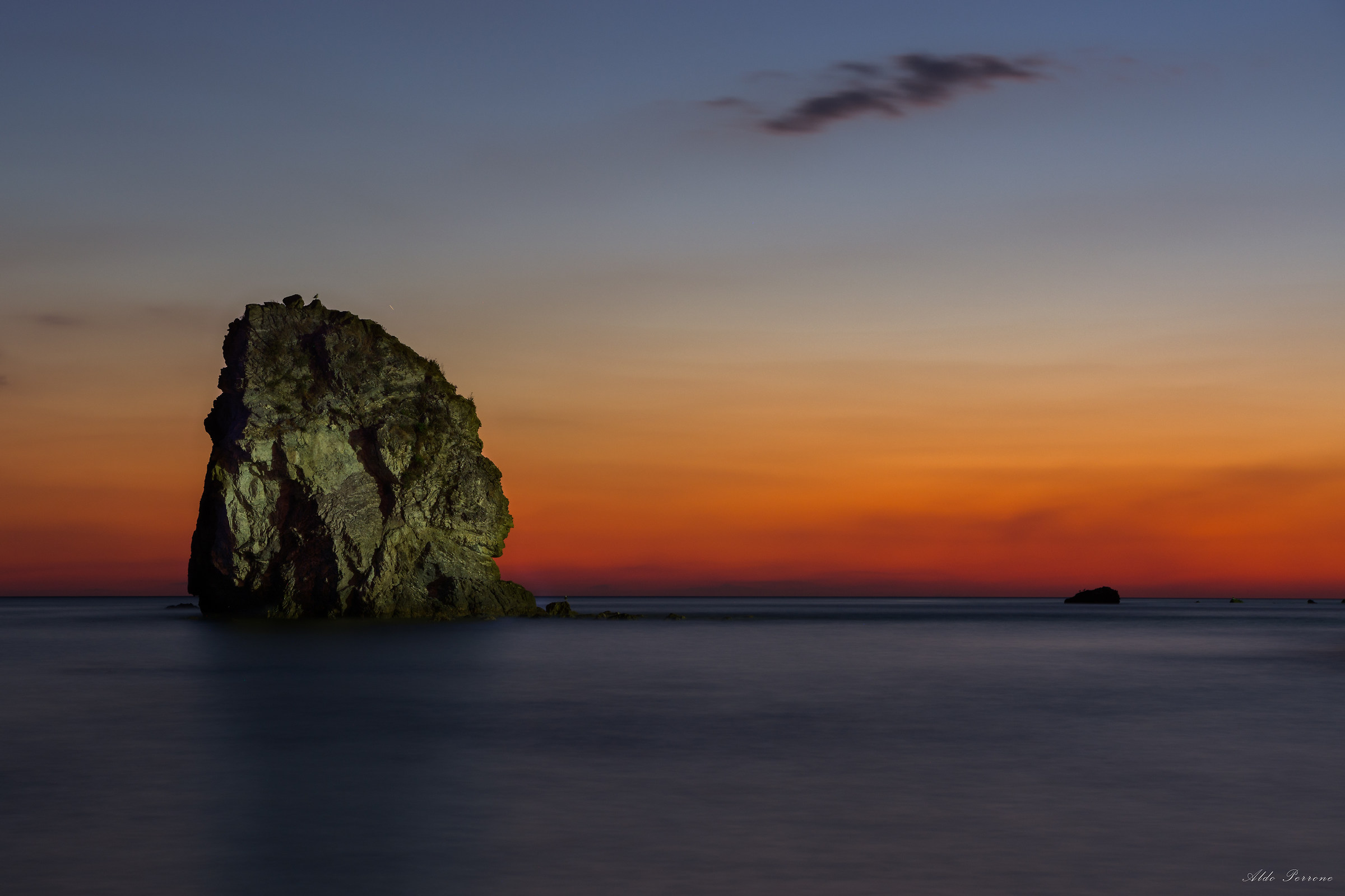Lo scoglio al Tramonto - ultime luci