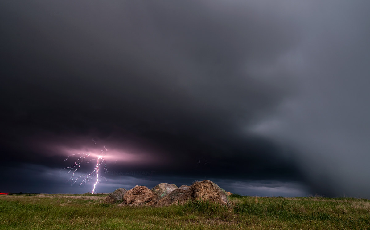 Fulmine all'imbrunire