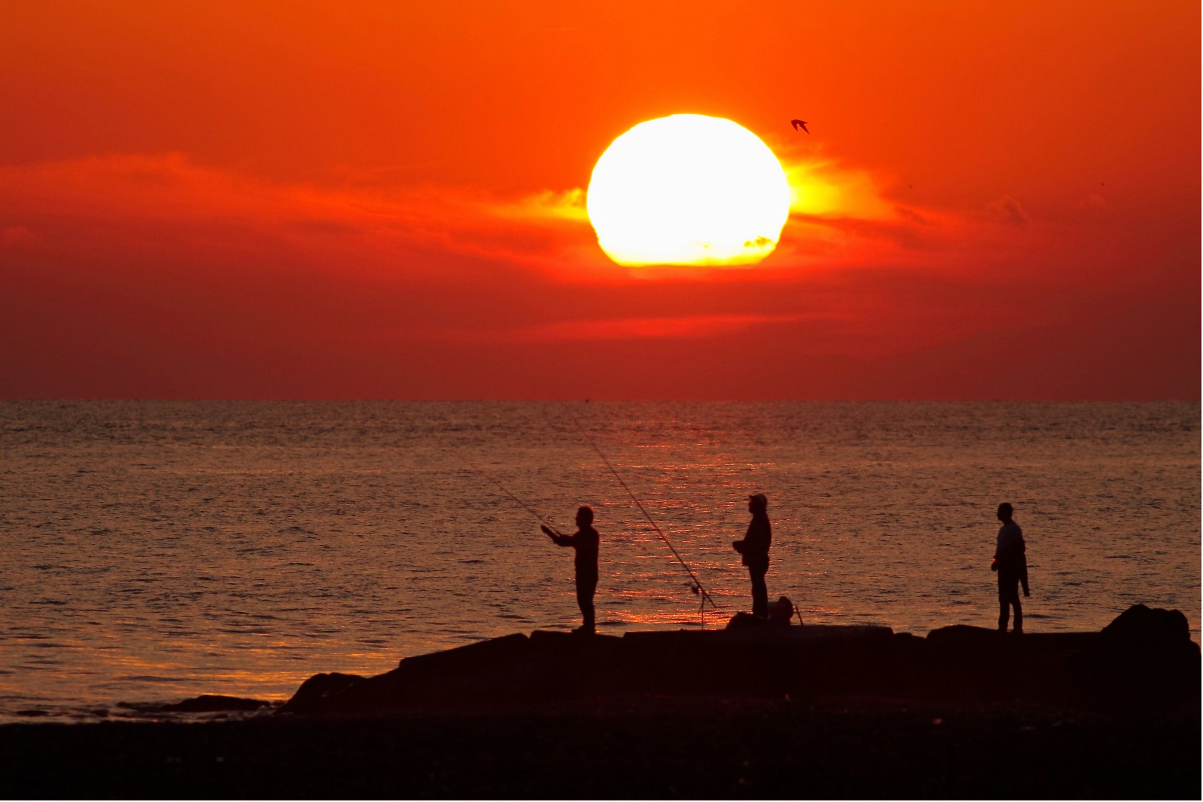 ... stunned by the sunset ...